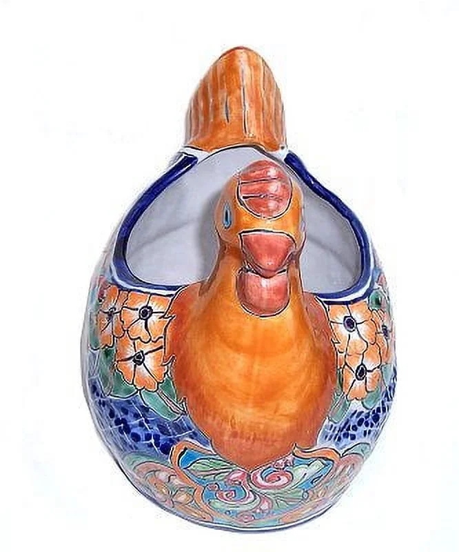Multicolor Chicken Talavera Ceramic Planter