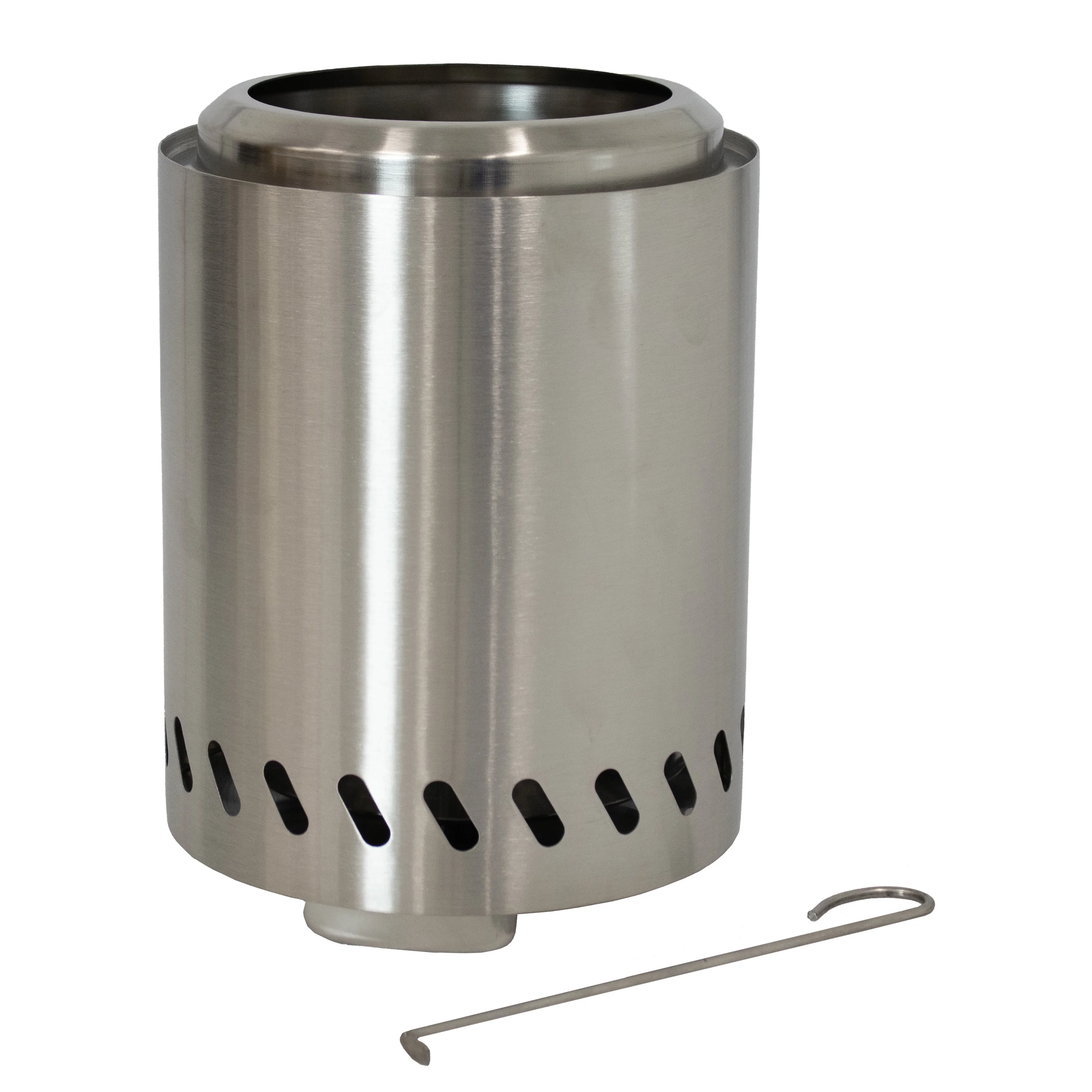 Sunnydaze Tabletop Smokeless Fire Pit with Triple-Burn Design - Silver