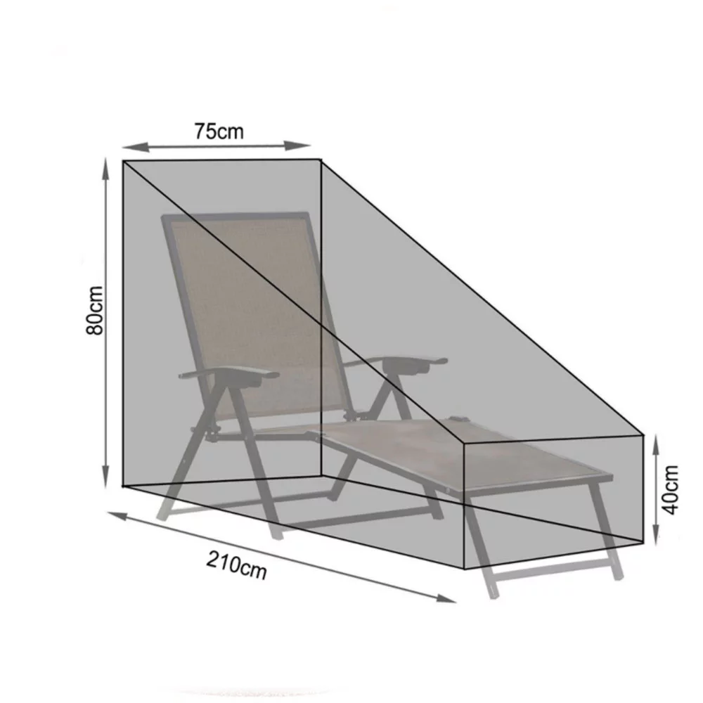 SENRISE Sun Lounger Cover Outdoor Patio Lounge Chair Cover Windproof Waterproof Black