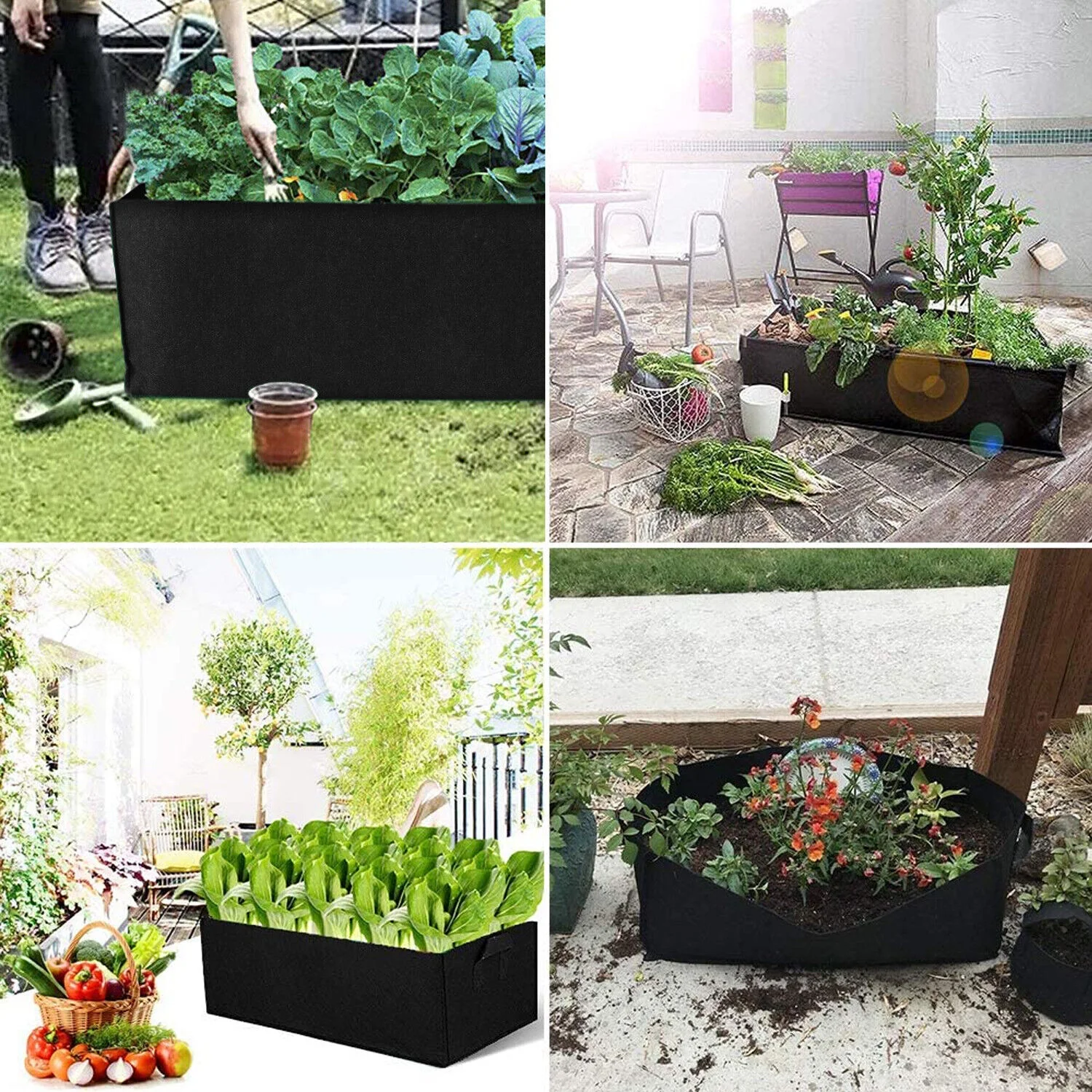 1-30 Gallon Plant Grow Bags Fabric Pot Nursery Soil Bag Thickened Nonwoven Bag