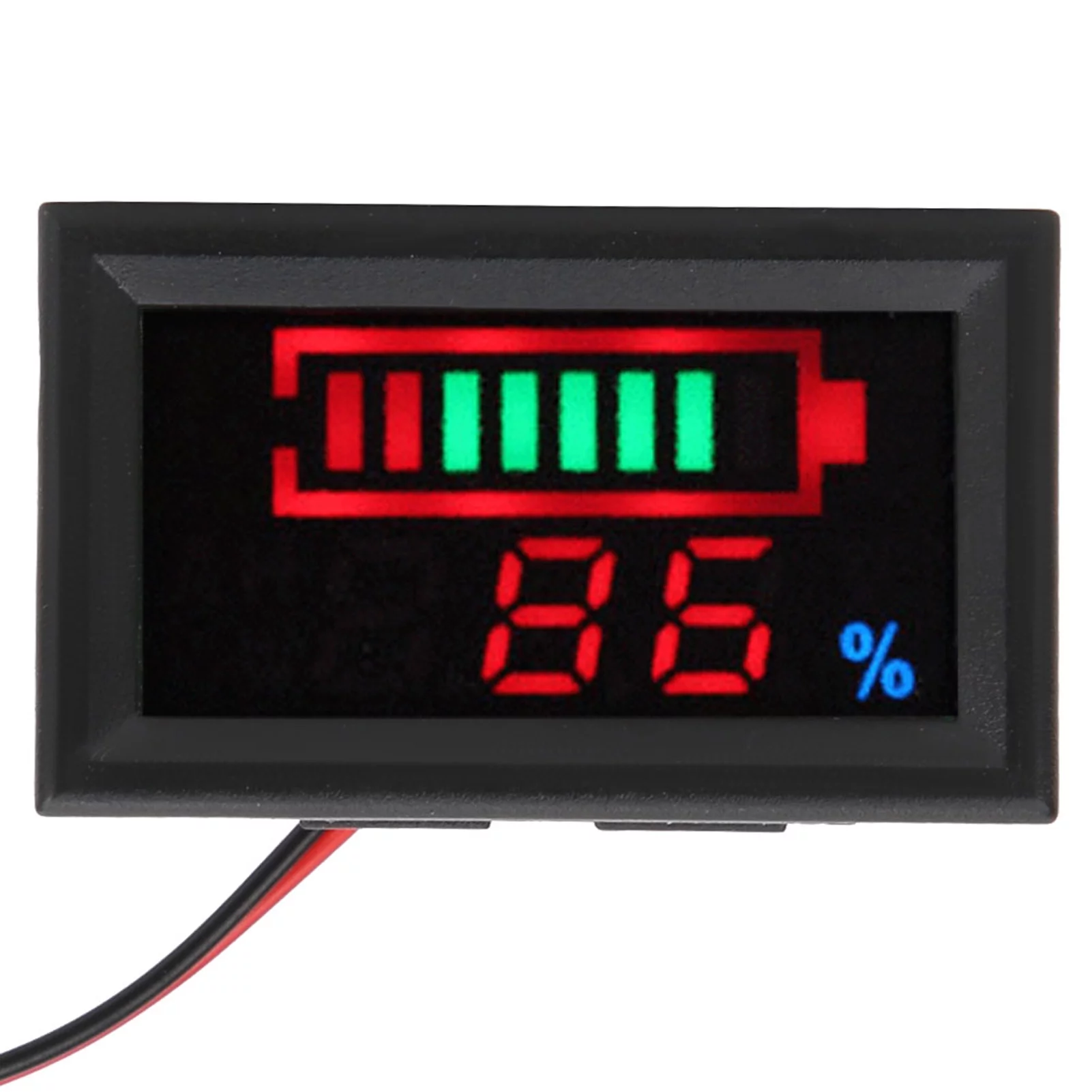 Buumin YB27VE Electric Car Digital LED Voltage and Electricity Dual Meters Tester Battery Power Display Voltage MeterLithium Battery 60V