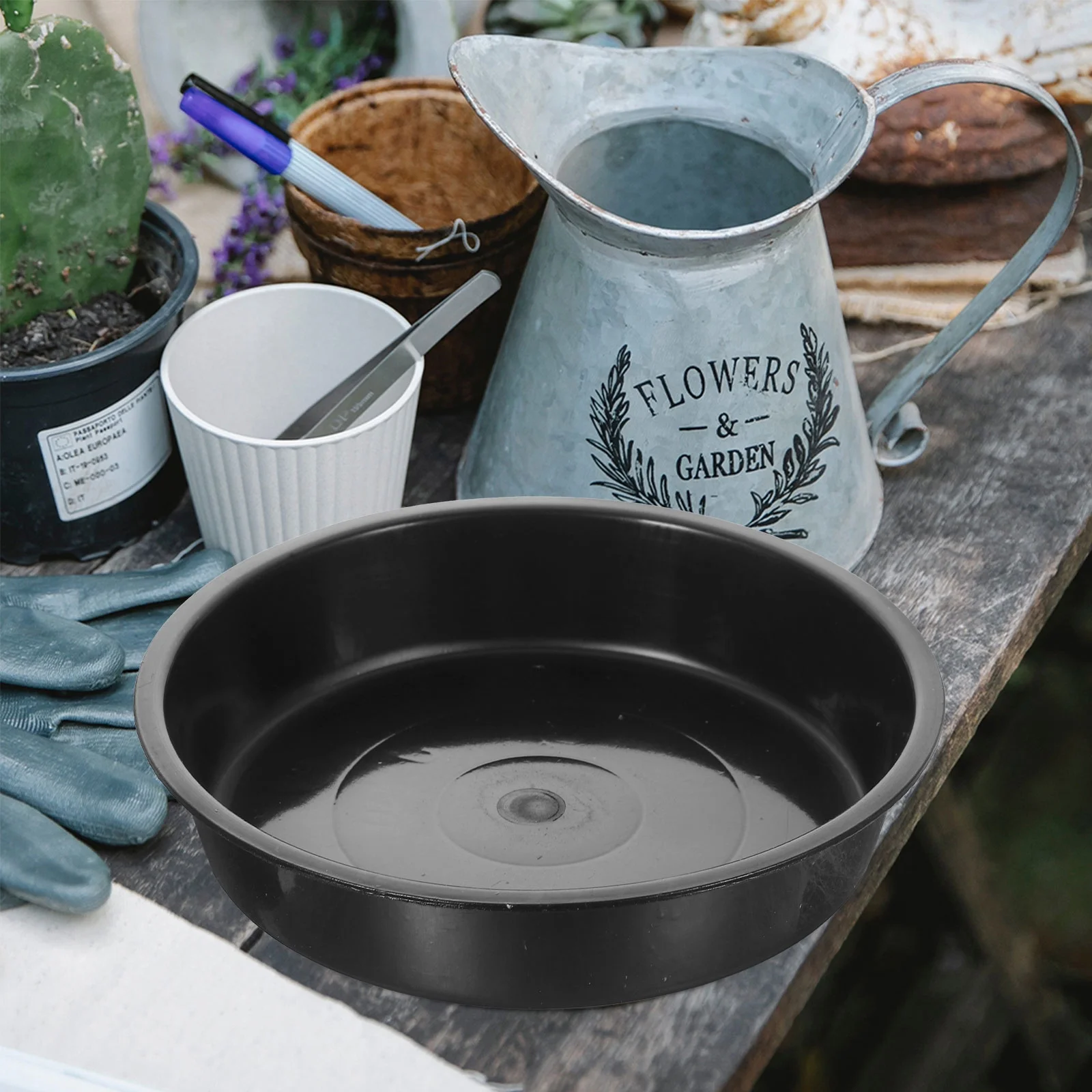 25 Pcs Water Tray Round Plant Pot Trays Garden Supplies Large Planter Pots Flowerpot Bases Balcony Flowerpot Trays