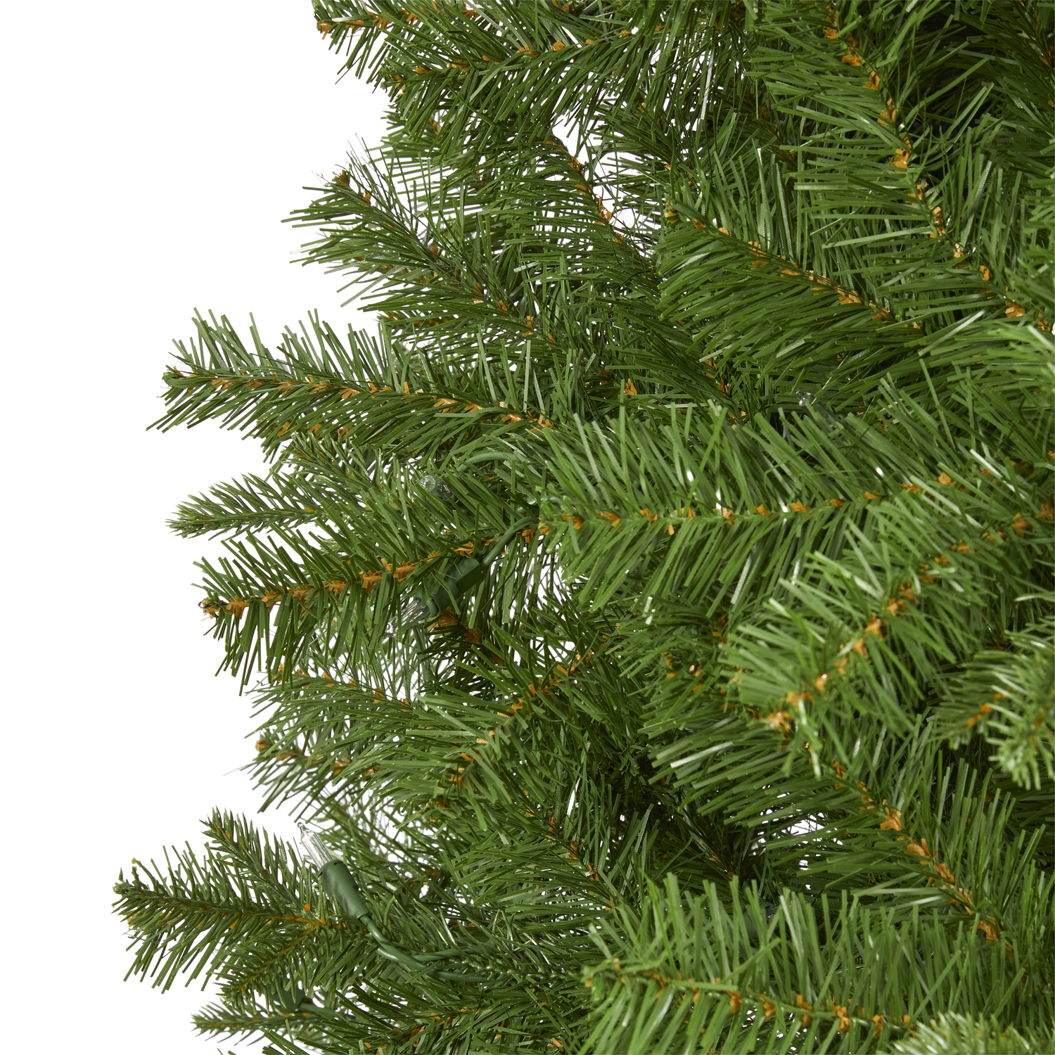 Nearly Natural 6.5' Pre-Lit Vancouver Spruce Artificial Christmas Tree, Warm Clear LED Lights