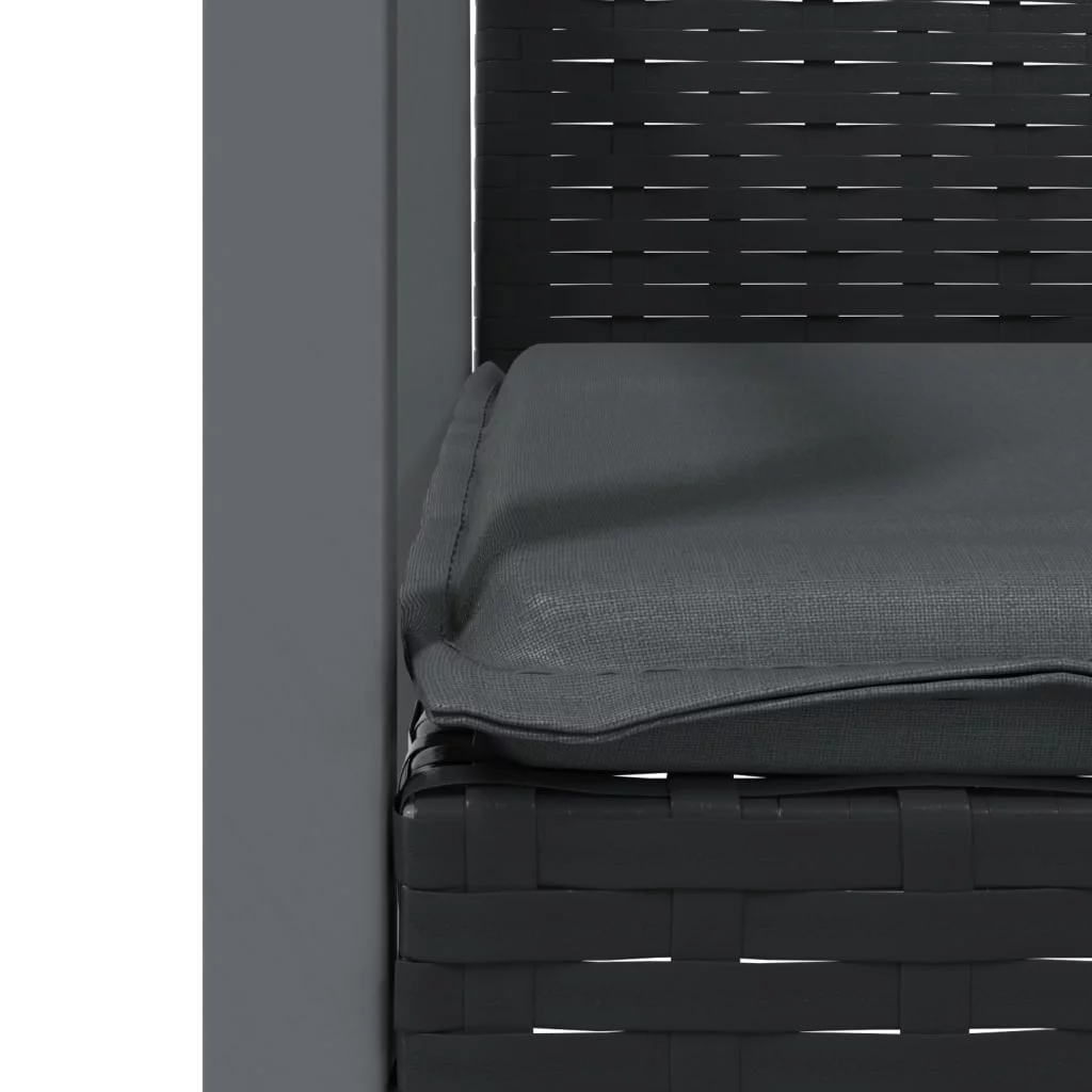 Anself 5 Piece Patio Dining Set with Cushions Poly Rattan and Steel