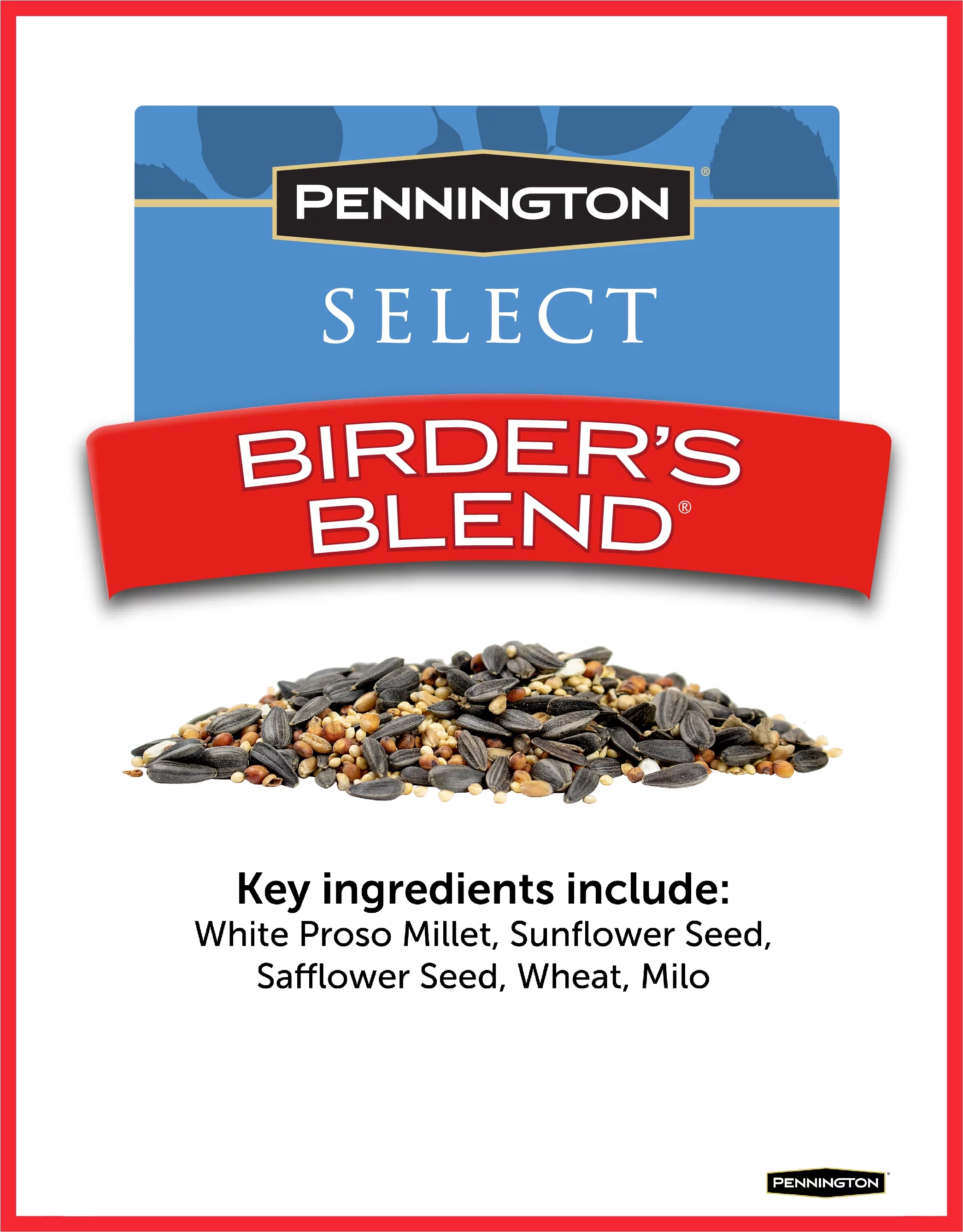 Pennington Select Birder's Blend, Wild Bird Seed and Feed, 7 lb. Bag