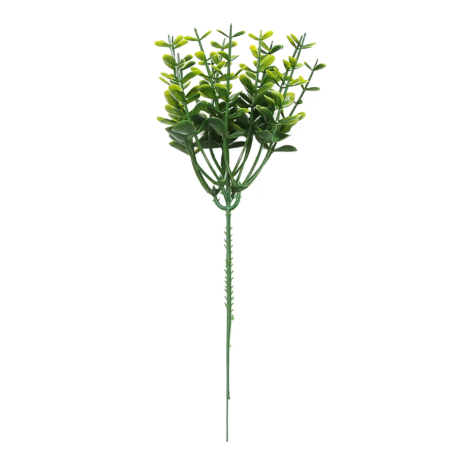 HALJEN Artificial Indoor Small No Pot Decorative Leaf Green Potted Small Bonsai Flower Arrangement Grass Flower Small 5 Fork Eucalyptuss Money Leaf