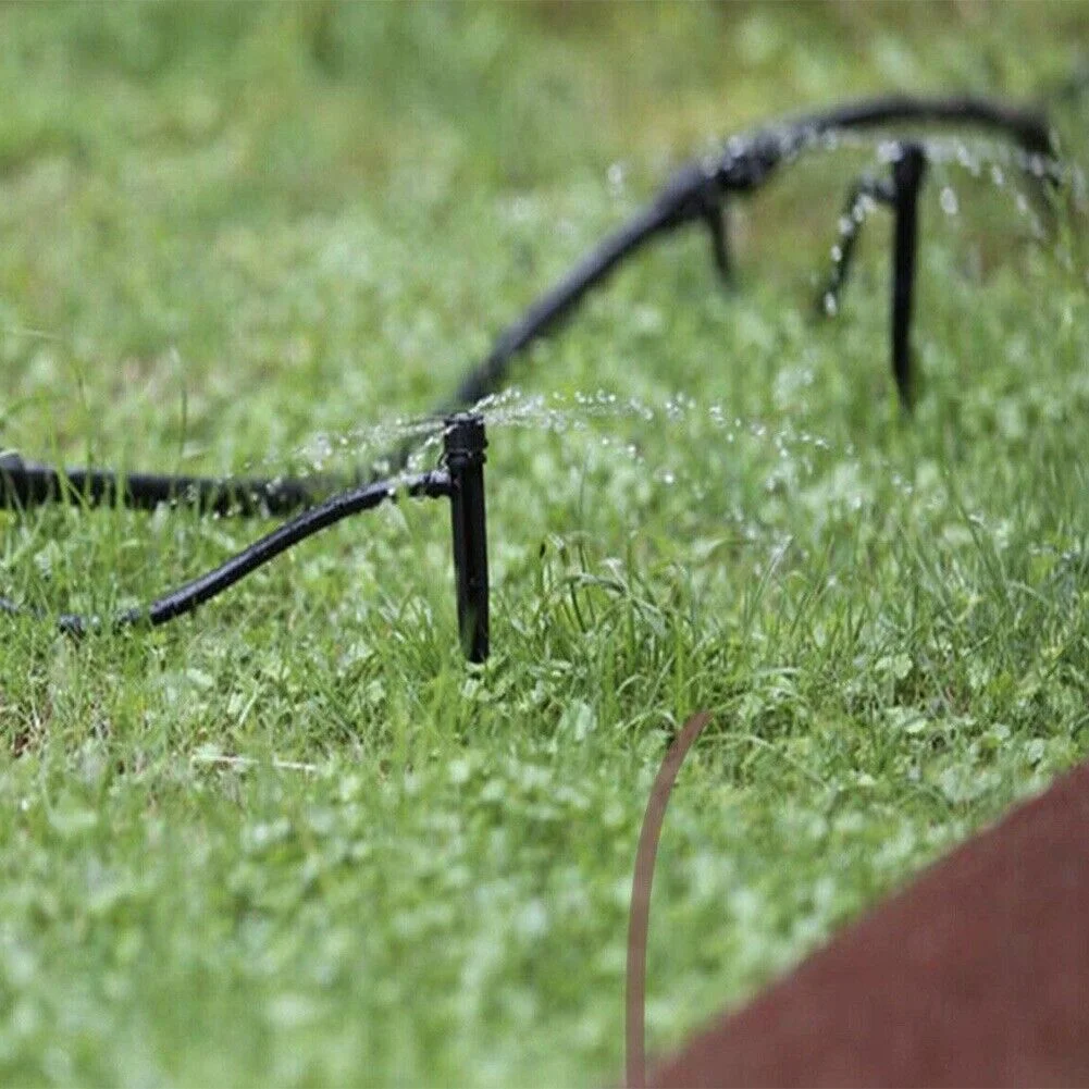 50pcs Adjustable Water Flow Irrigation Drippers Stake Emitter Drip System 360°