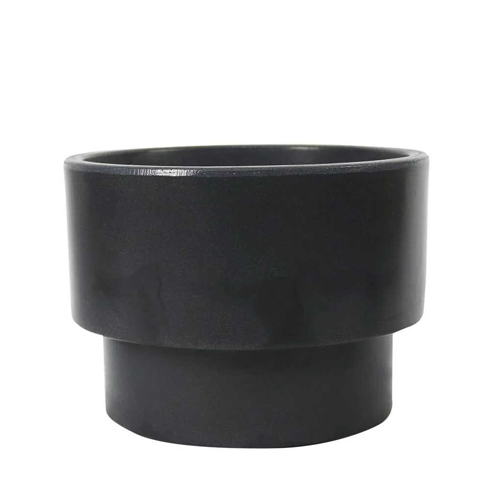 Ecobo 8.3 inches Eco-Friendly Round Pot Planter Indoor/Outdoor use, Durable, Versatile & Lightweight, Designed by Brazilian Artisans, Contemporary All-Weather Design –Black