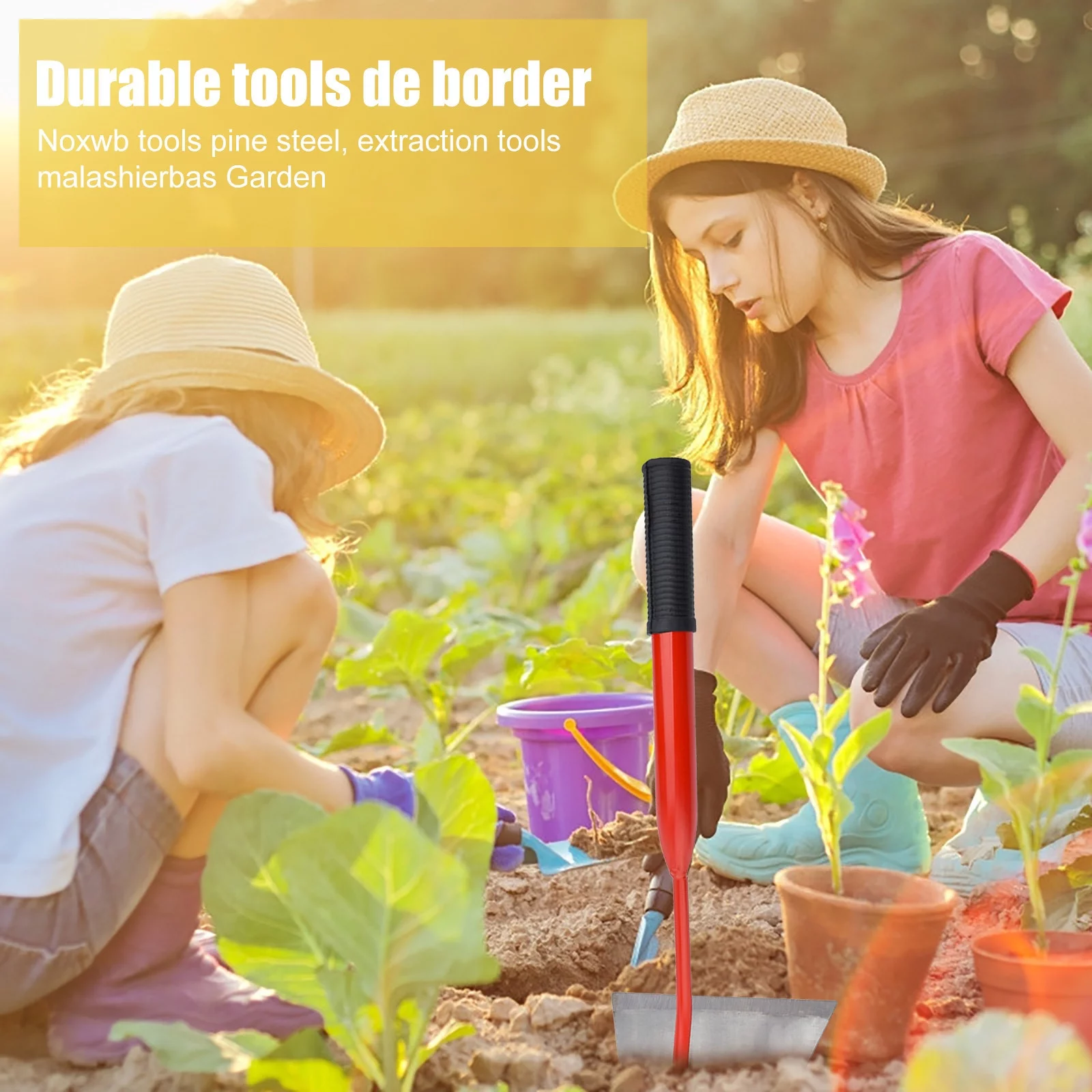 Hand Piece Hollow HoeHigh Carbon Steel Convenient Gardening Planting Flowers Vegetables