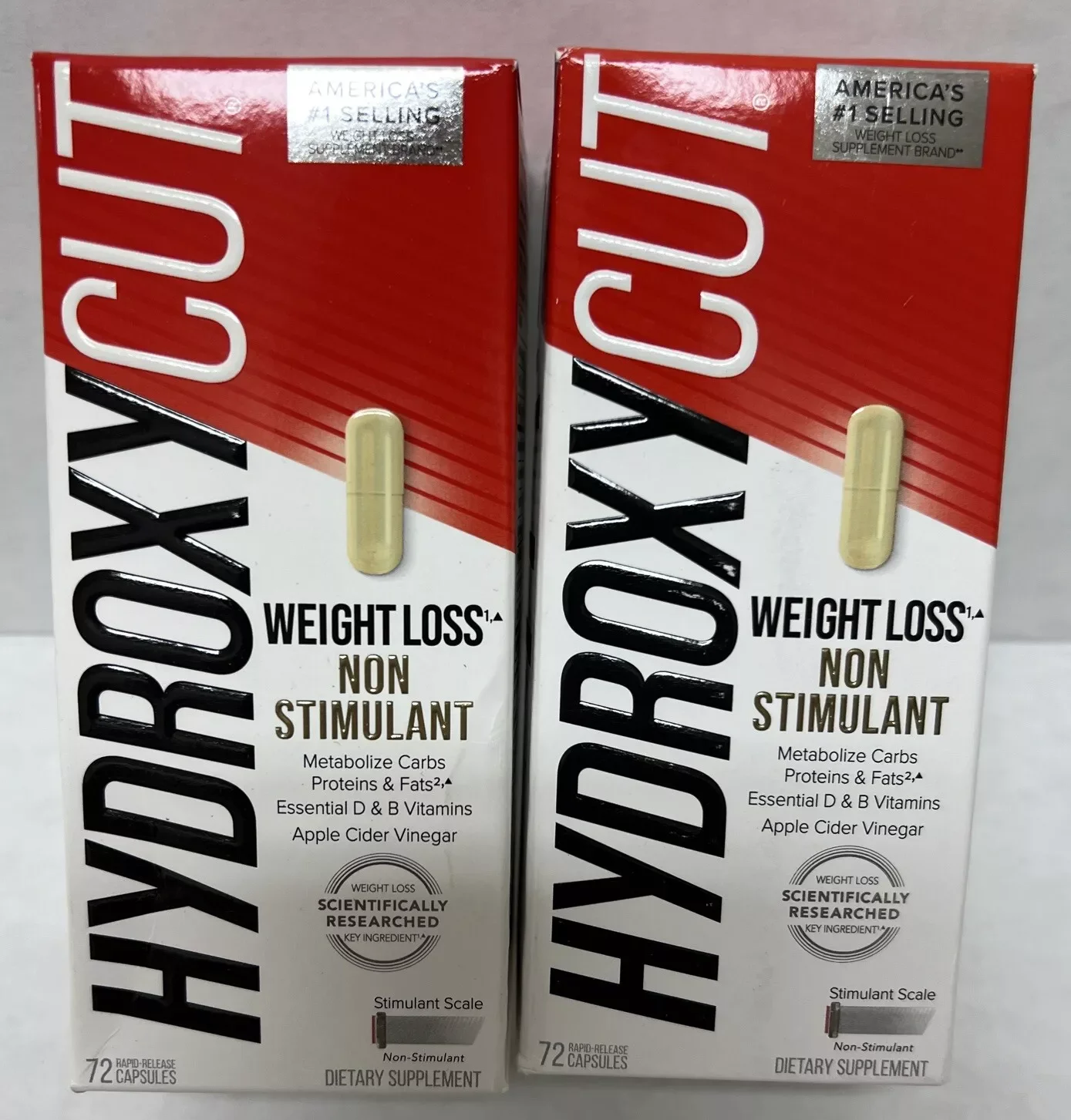 2 Pack Hydr-oxycut Pro Clinical Non-Stimulant Lose Wei-ght 72 Capsules