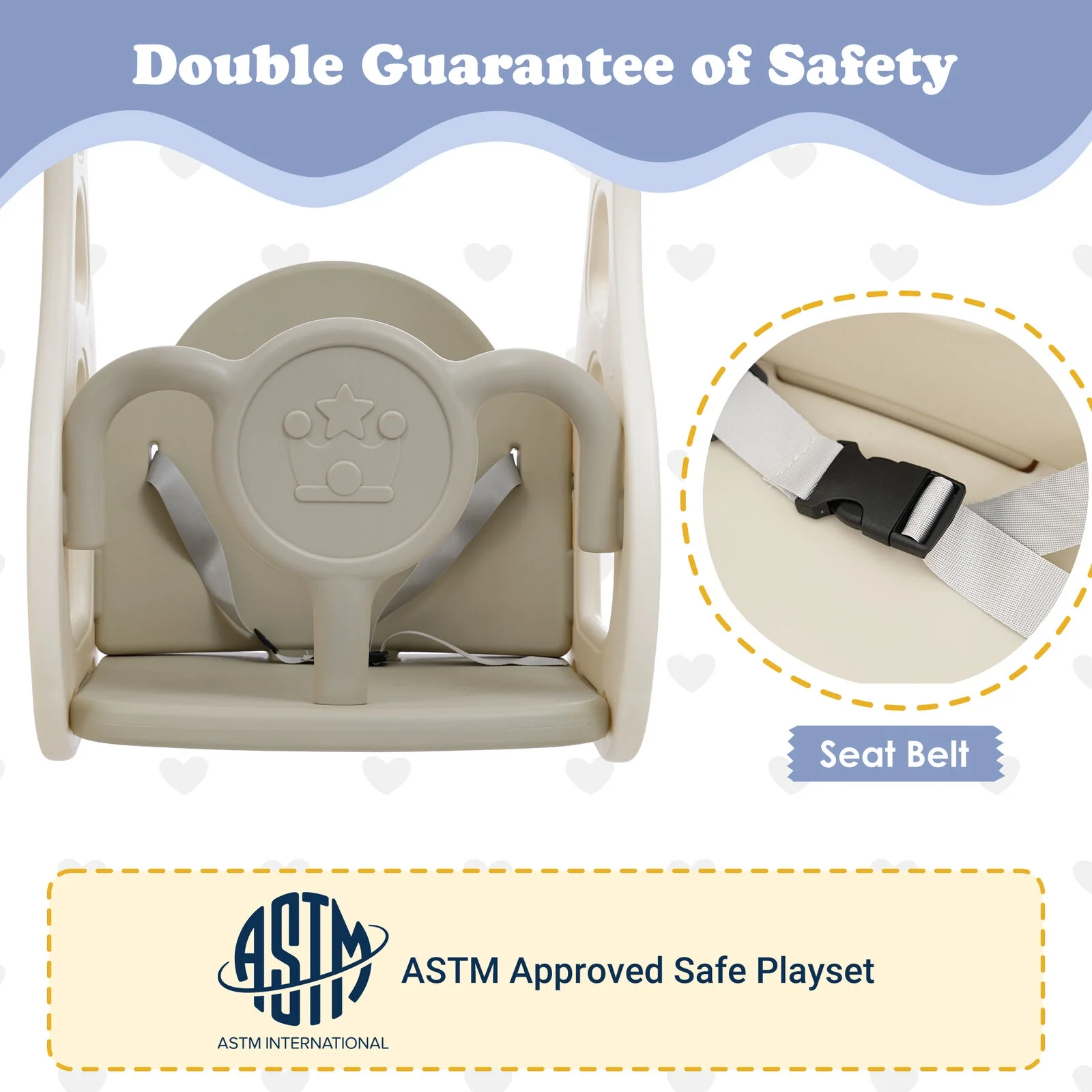 6 in 1 Toddler Slide Swin Sets,Kid Playground Climber Slide Playset,Freest Slide