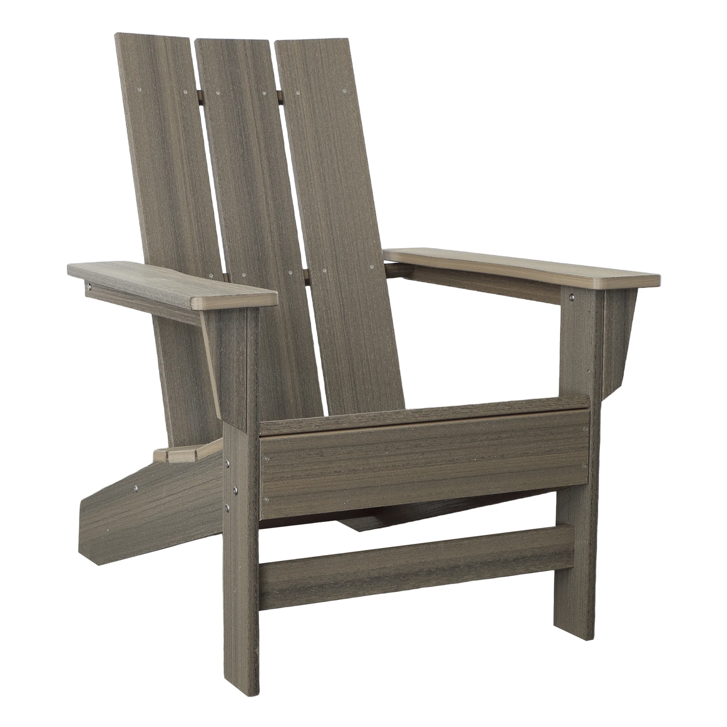 Tangentwood Aria Adirondack Chairs Made with All-Weather Tangentwood, Oversized, High End Patio Furniture for Porch, Lawn, Deck, Fire Pit, No Maintenance, Easy Assembly, Made in The USA, Coastal Gray
