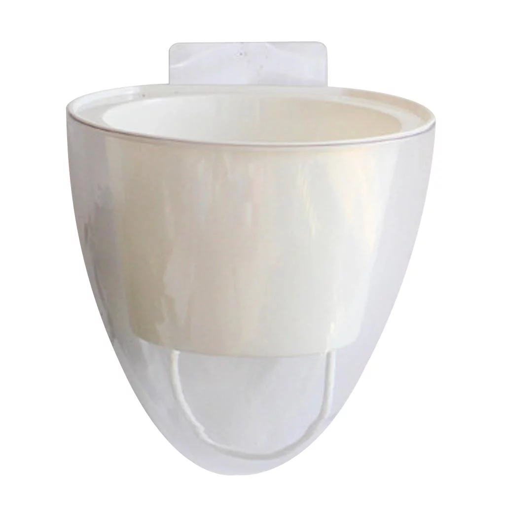 3 Size Wall Hanging Planter Durable Self Watering Plant Flower Pot Planter Nursery Lazy Flowerpot Cotton String Design White A