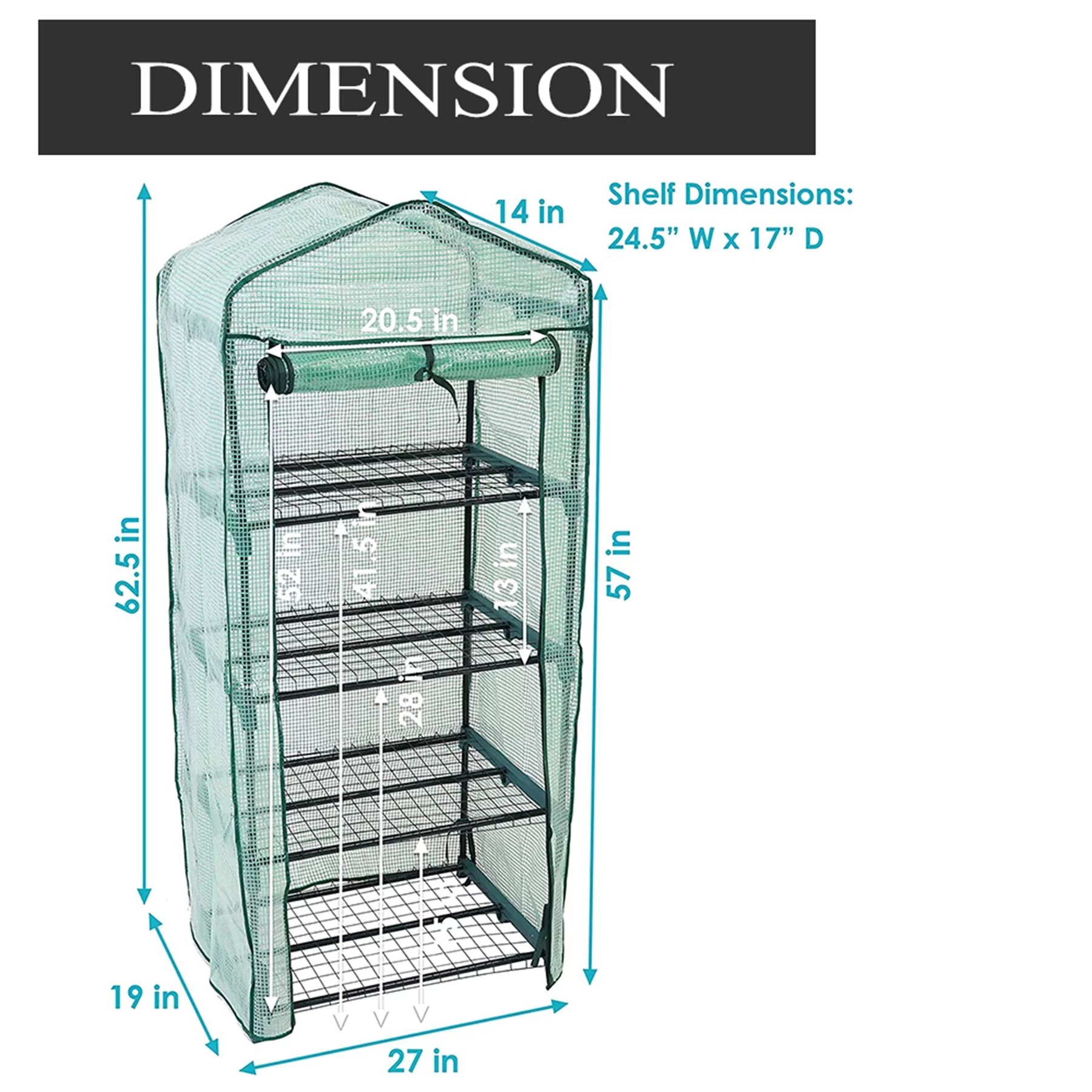 4-Tier Mini Greenhouse