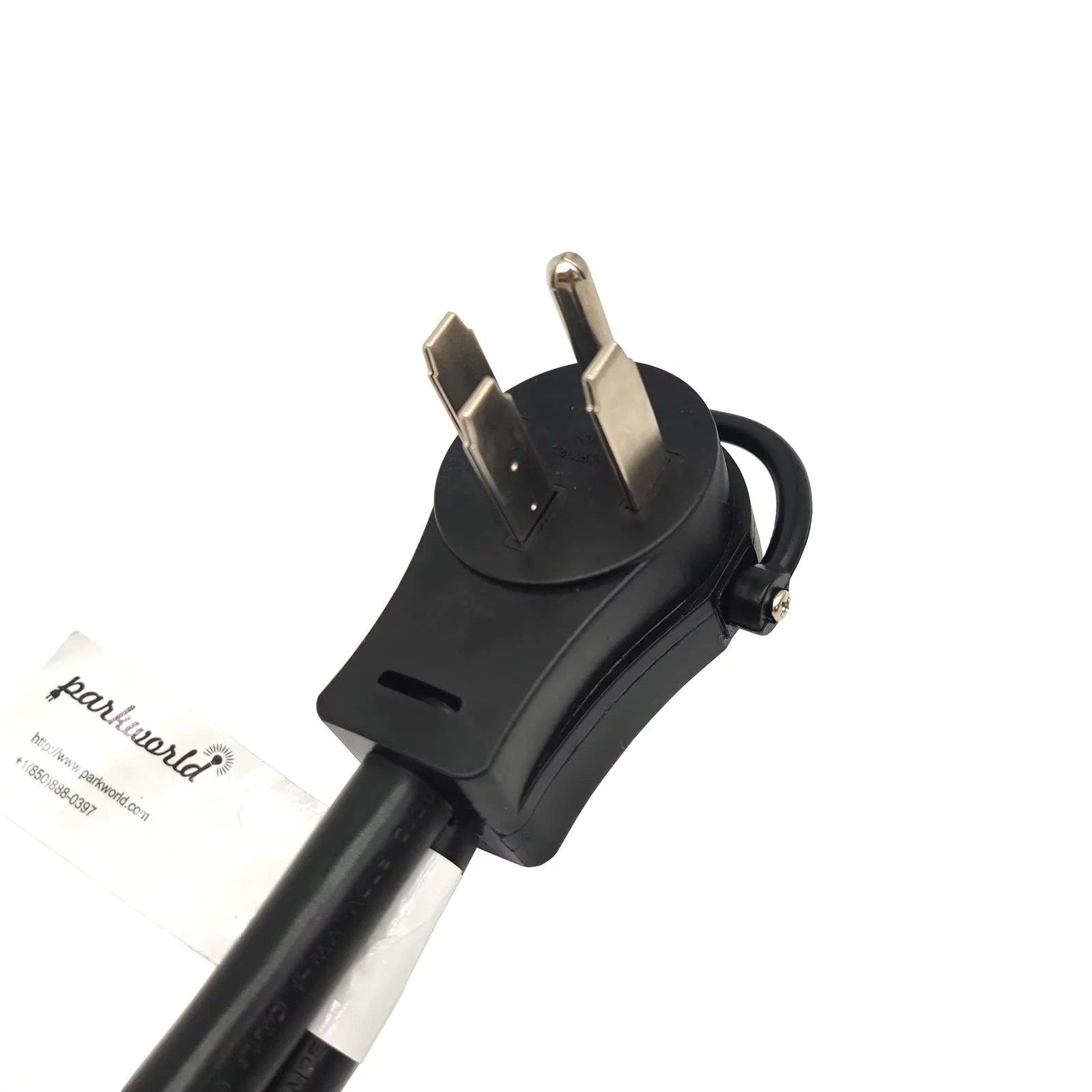 Parkworld 62596A 4-Prong RV Splitter, NEMA 14-50P to 6-20R (T-Blade Also for 6-15R) Dual Outlet (2 Feet)