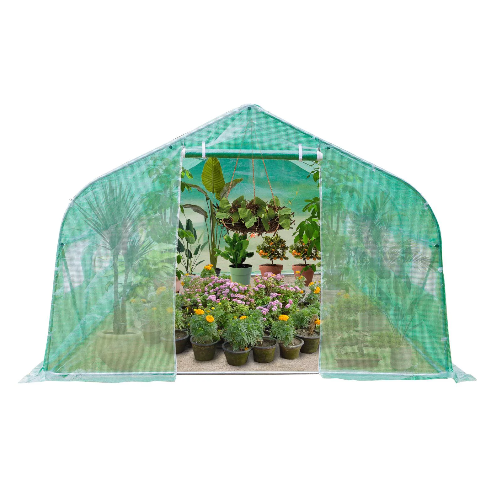 UBesGoo 20x10x7  Walk in Tunnel Greenhouse w/ Roll up Window