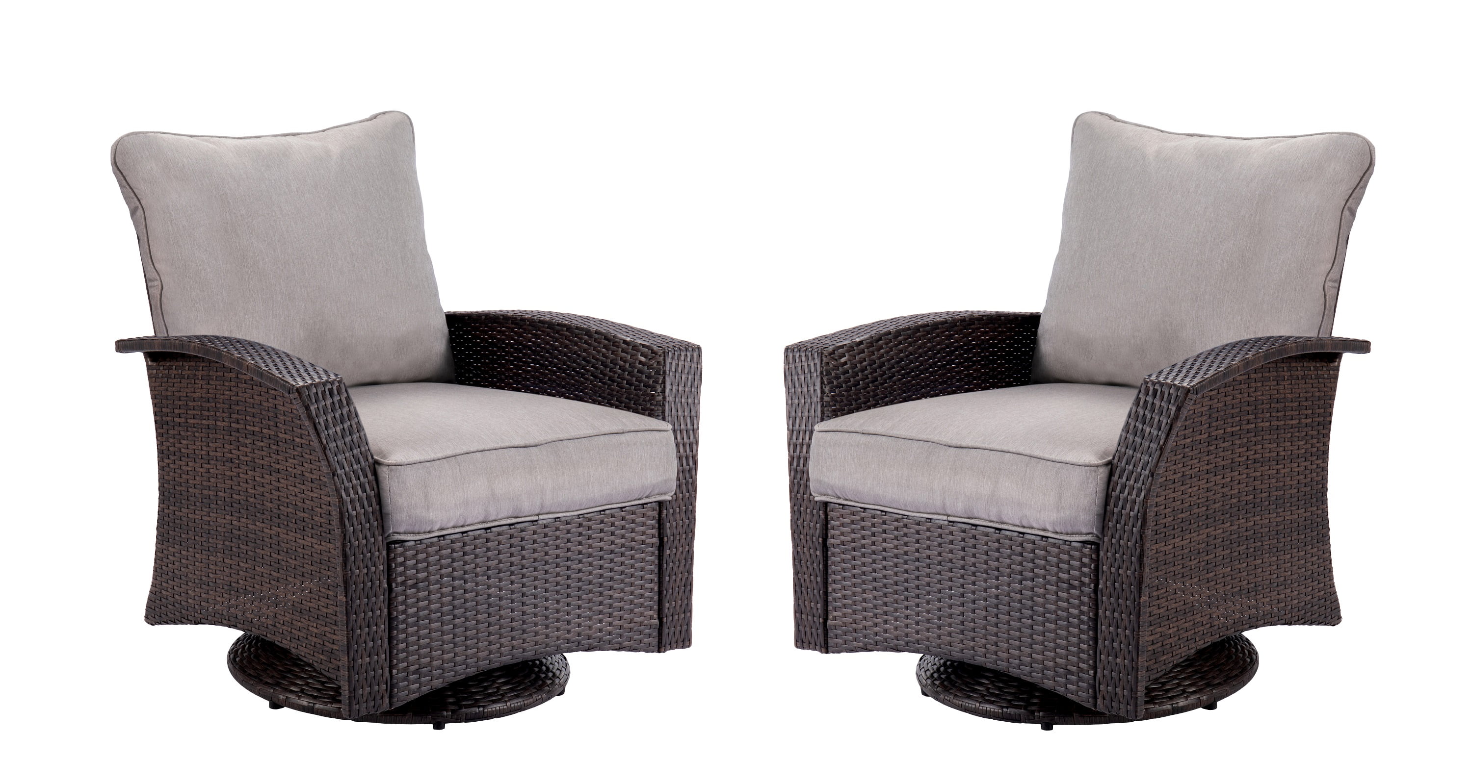Williamsport 2PK Swivel weave chair -Grey