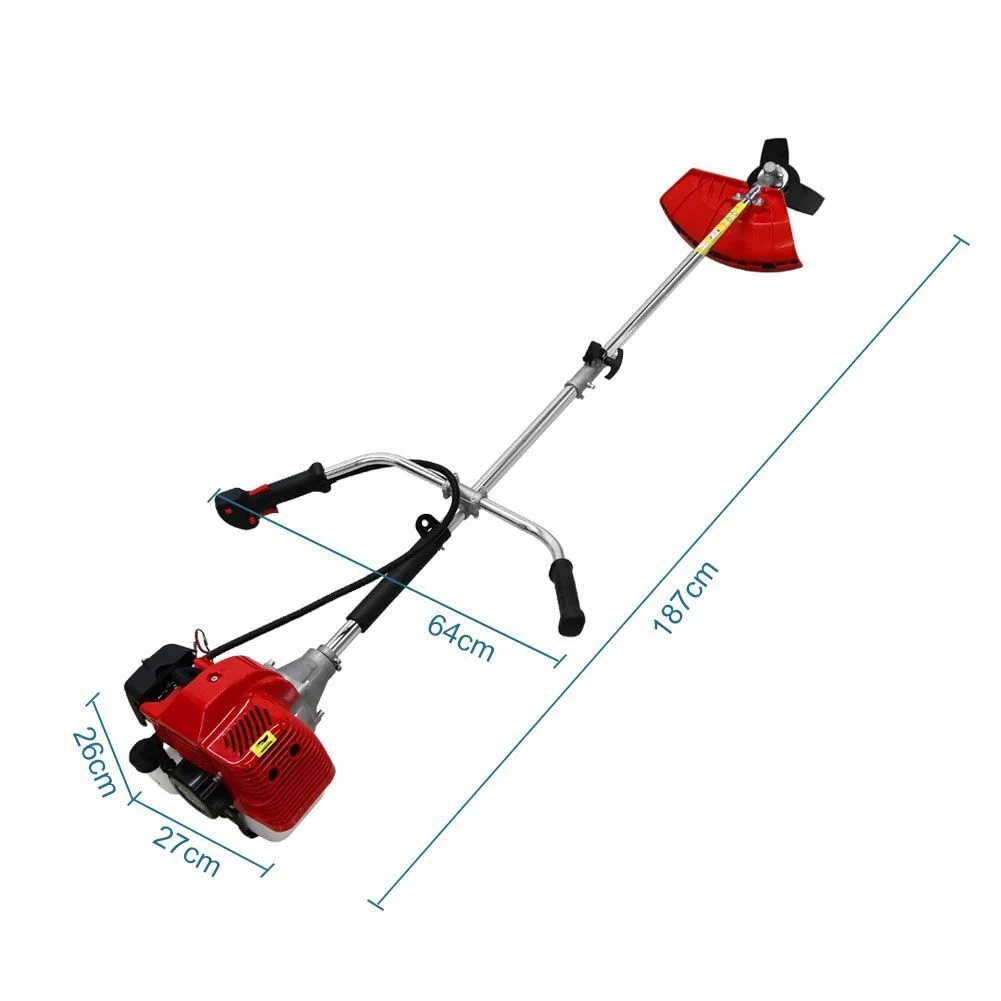 Straight Shaft String Gas Trimmer 2 Stroke 52 CC Weed Grass Eater Brush Cutter