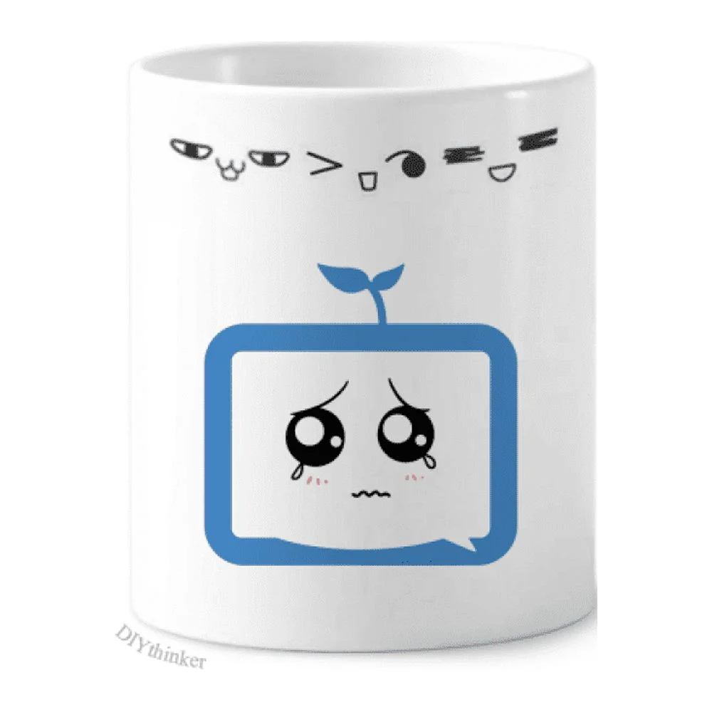 Saplings Injustice Small TV Face Original Toothbrush Mug Cup Cartoon Lovely Pen Holder