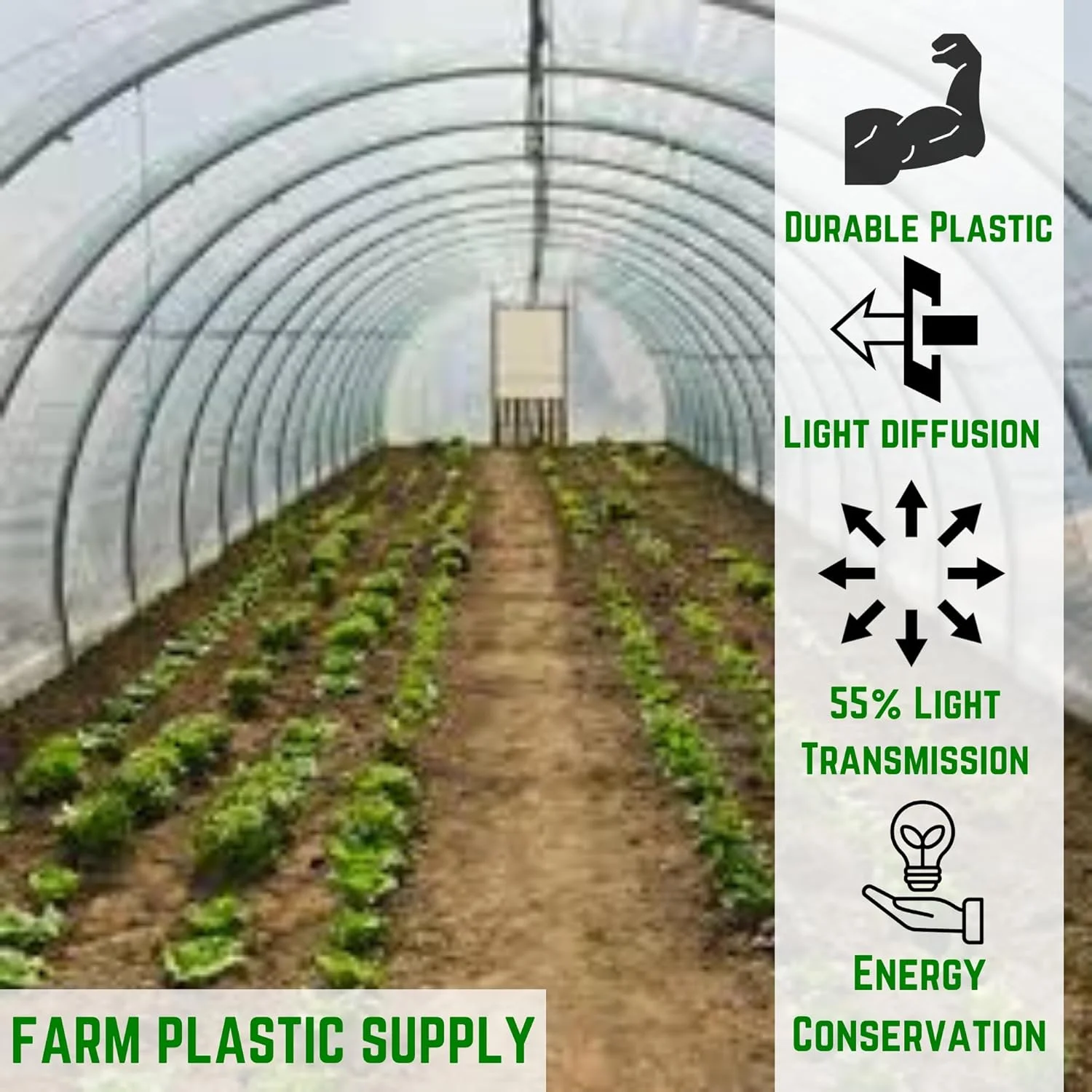 Farm Plastic Supply - 6 Mil White Plastic Sheeting - Overwintering Film, 6 Mil White Plastic Film, Greenhouse Plastic, Durable Plastic Sheeting (20' x 10')