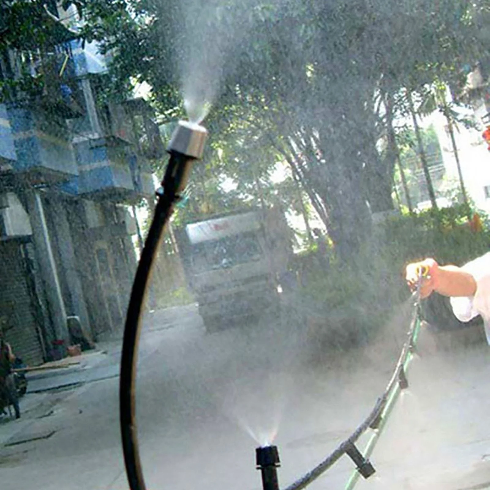 Gray Irrigation Sprinkler Greenhouse Misting Cooling Micro Irrigation Fogger With Single Barb Connect To 4/7mm Hose 200 Pcs