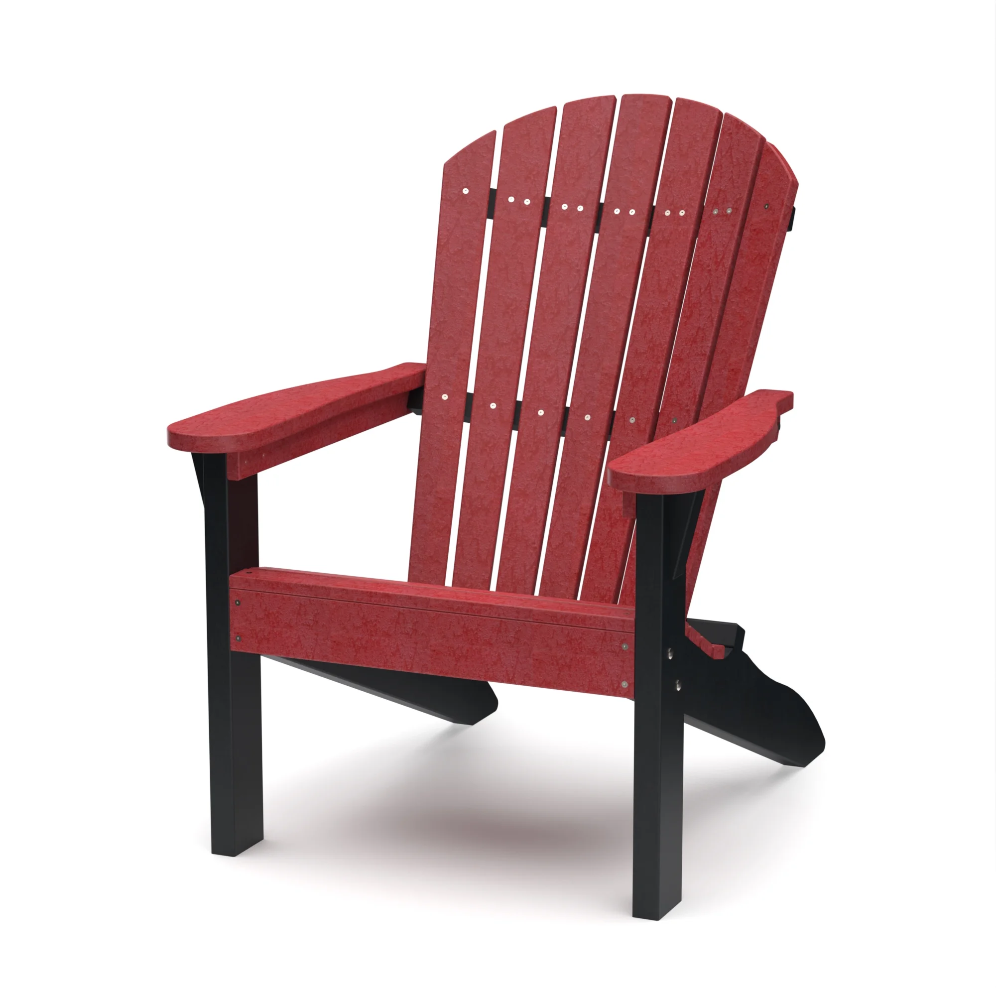 Wildridge Heritage Sunset Adirondack Chair, Cardinal Red and Black, Outdoor Weather Resistant Poly Patio Furniture