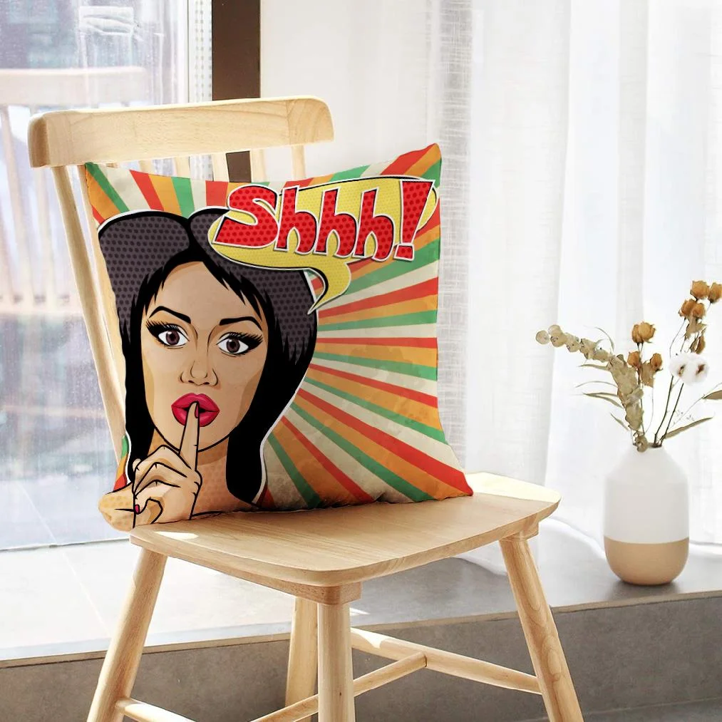 LALILO Throw Pillow Covers Pop Art African American Woman With Cushion Cover 18