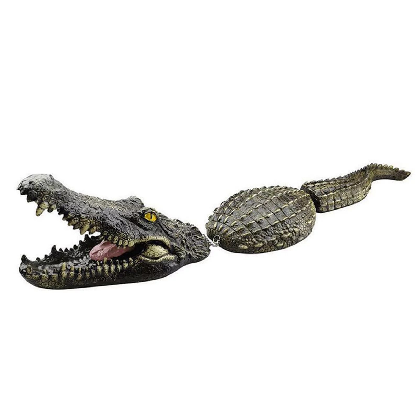 Tsseiatte Garden Decorations, Crocodile-Shaped Resin Statue Artware Decorative Tools for Courtyard Park Pond
