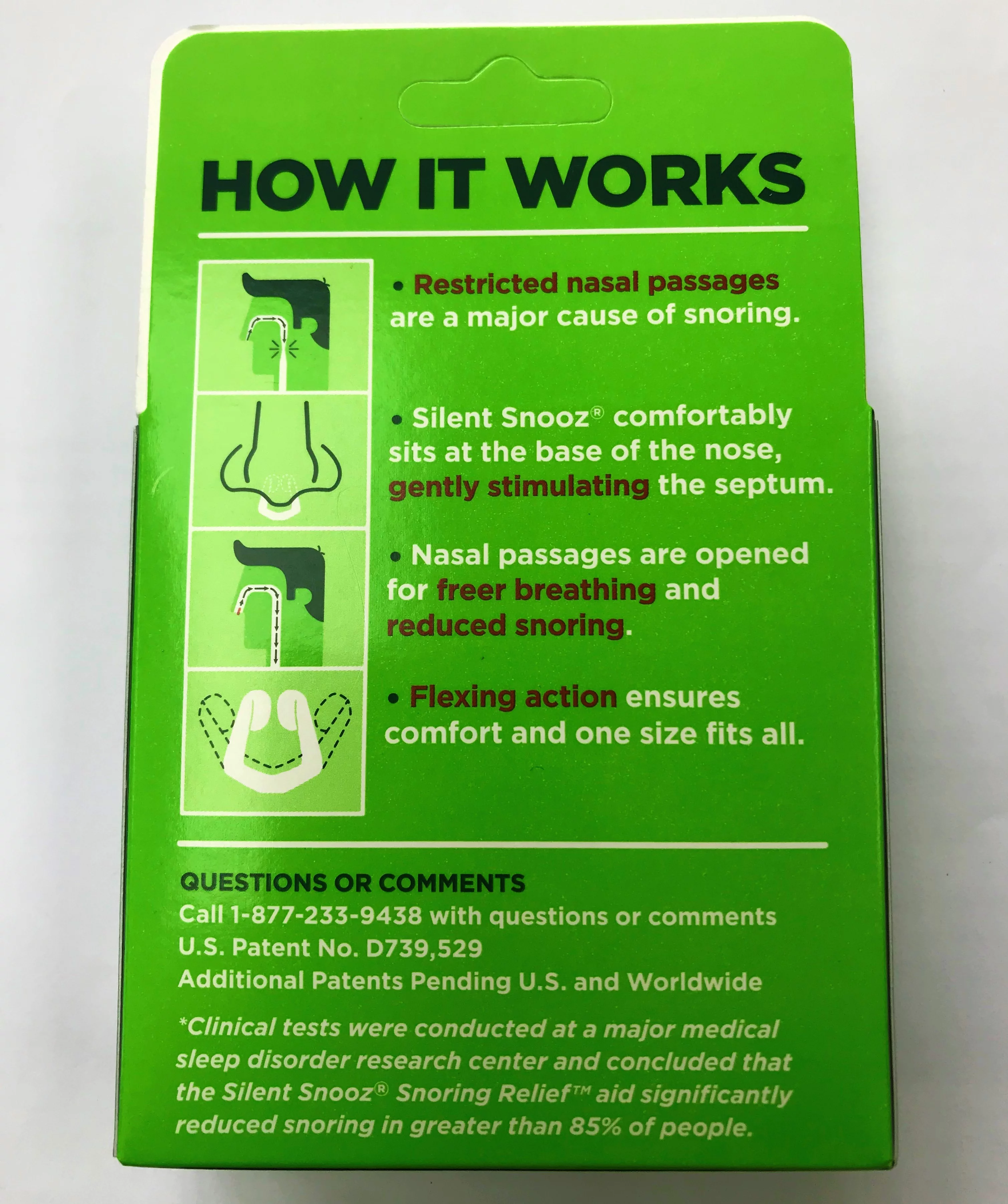 Silent Snooz Eucaluptus Nasal Dilator Snoring Aid