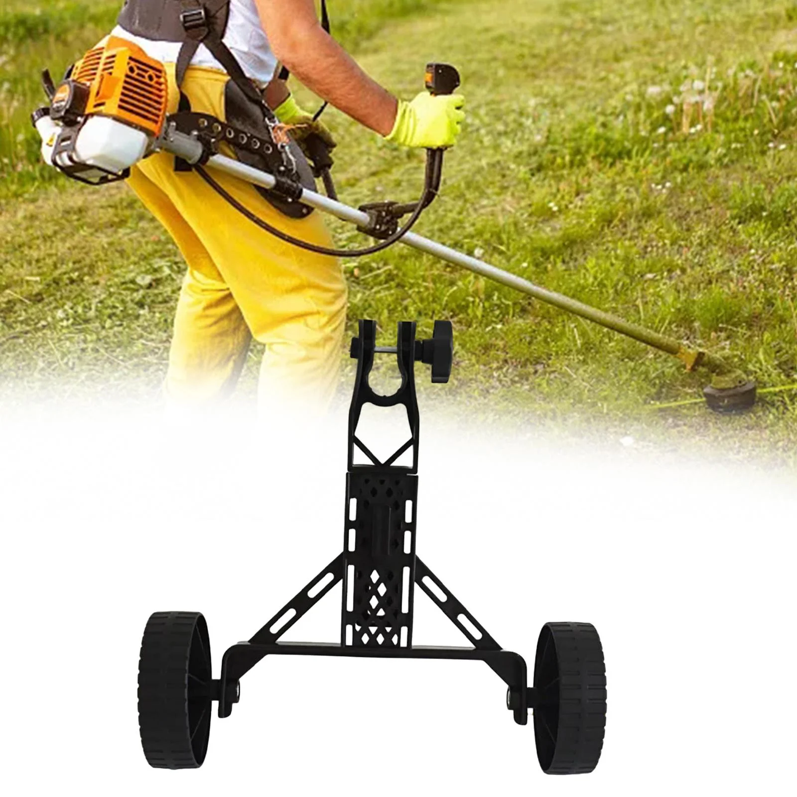 Colaxi String Trimmer Support Wheel Adjustable Eater Attachment Universal for Trimmer Walk behind String Trimmer