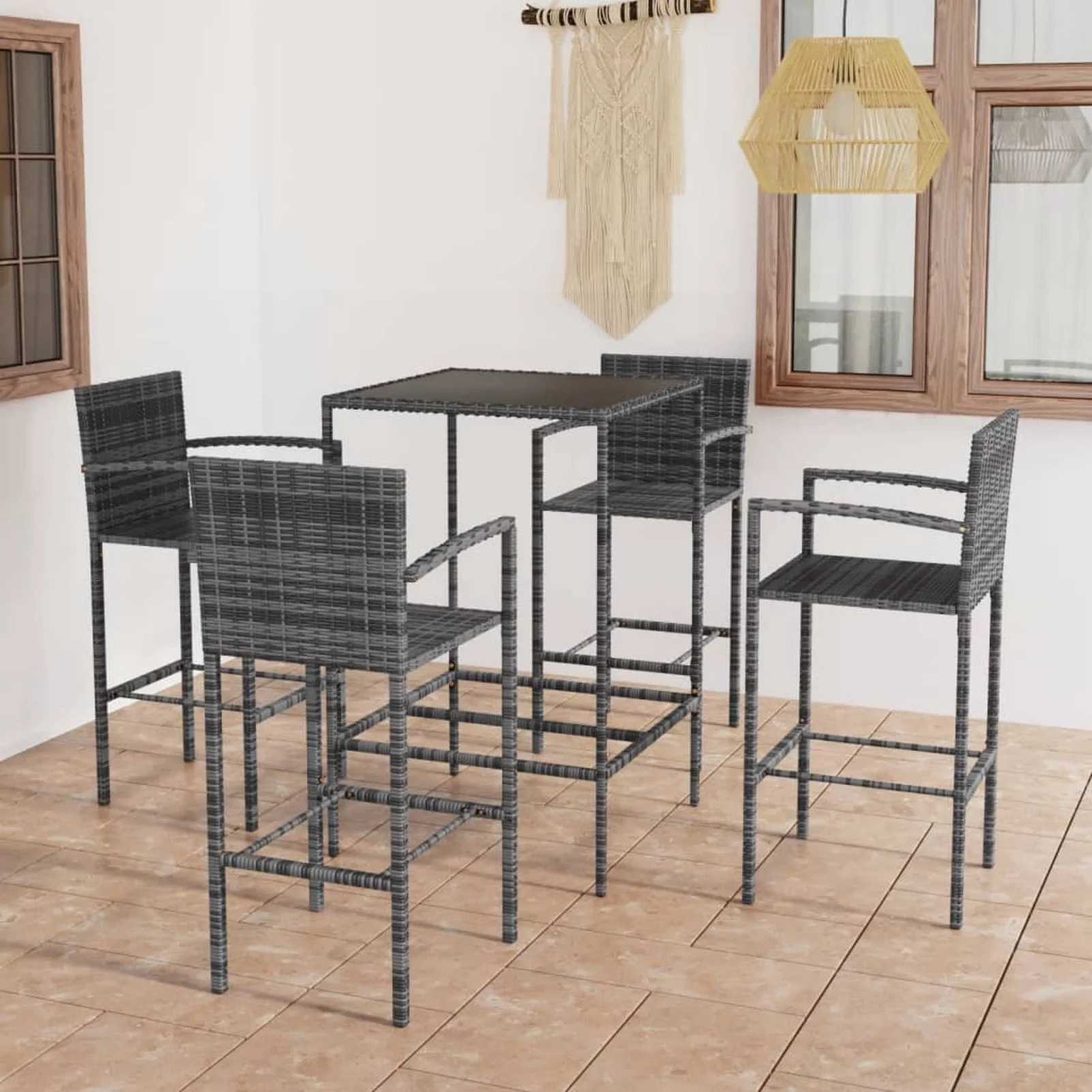 Irfora parcel, Furniture Patio Set Patio Table Patio Set Patio Furniture Patio Set Bar Set TeakFurniture 5 Piece Poly Rattan Table Set 5 Piece Patio Bar And 4 Chairs Rewis Camerina