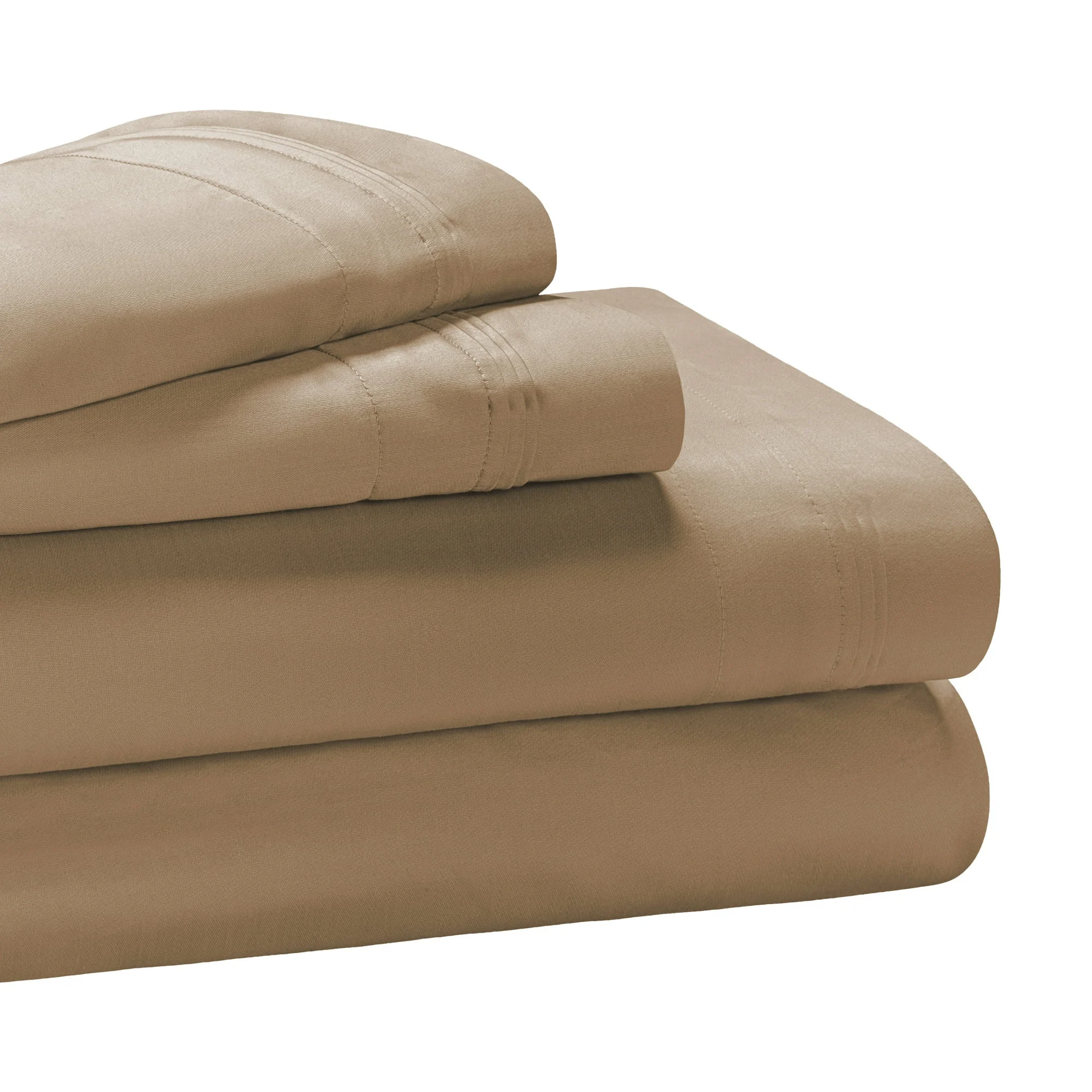 Superior 650 Thread Count Egyptian Cotton Deep Pocket Sheet Set of 5-Pieces, Split King, Taupe