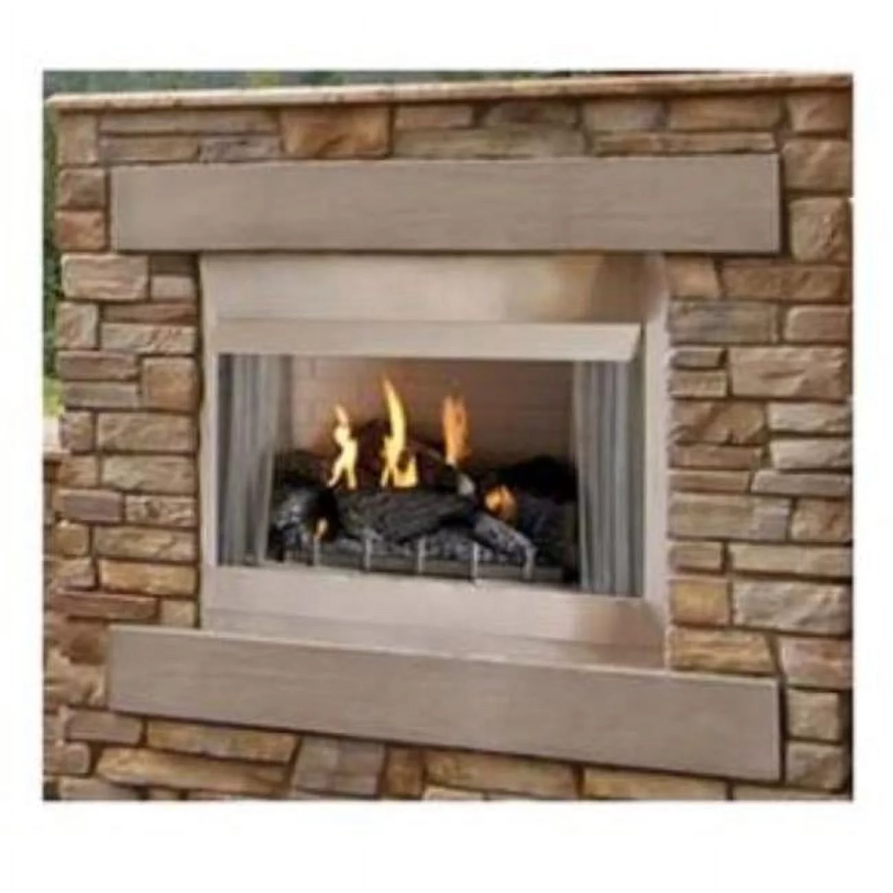 36 in. WMH Flush Face Premium Outdoor Stainless Steel Fireplace with Electronic Remote