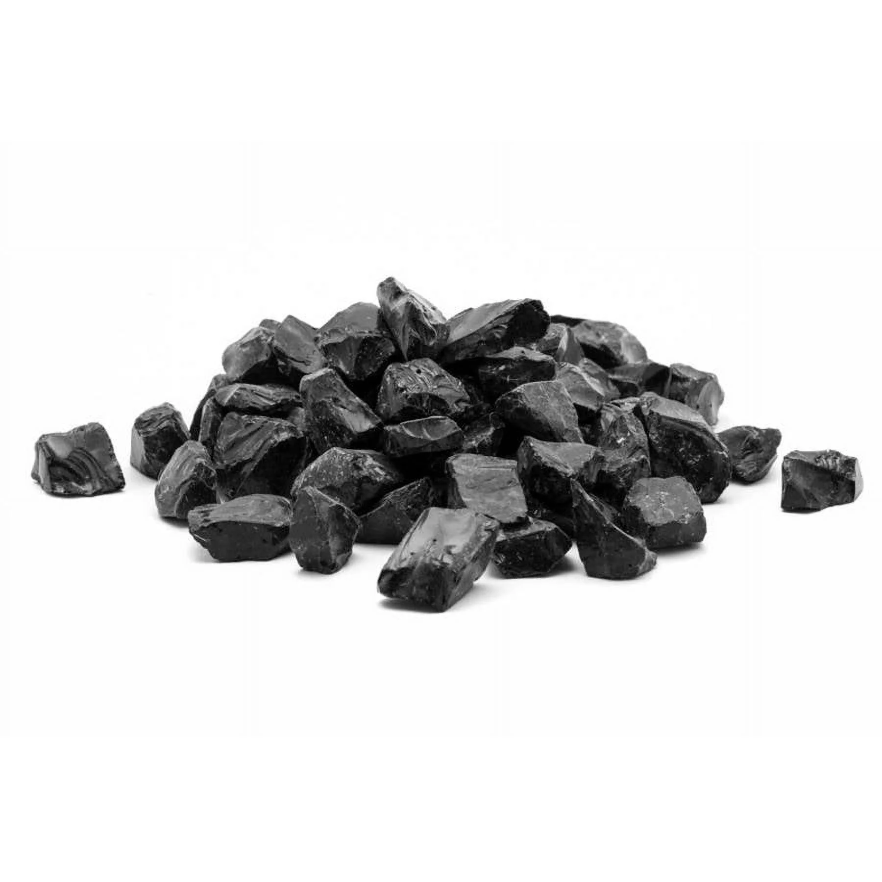 Dragon Glass 25 lb Black Landscape & Fire Pit Glass, 1/2