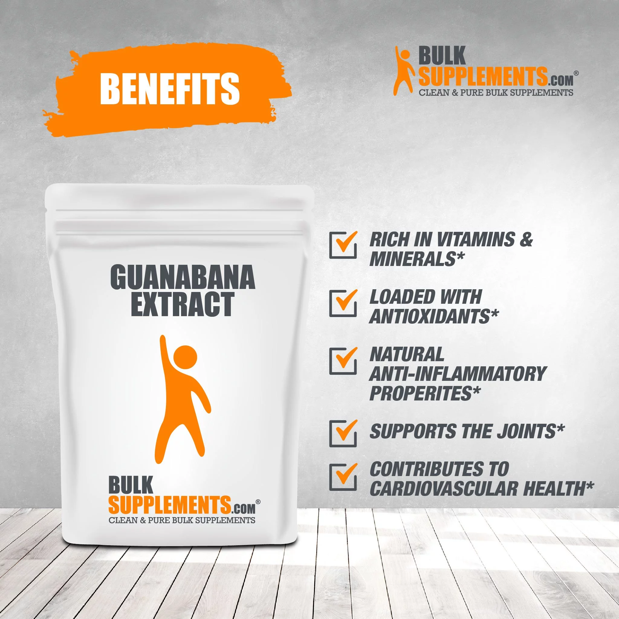 BulkSupplements.com Guanabana (Soursop) Extract Powder 500mg - Fruit Powder (500 Grams)
