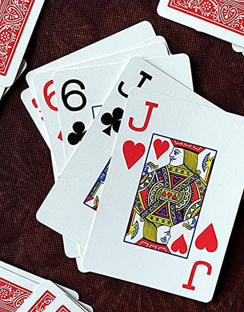 Bicycle Playing Cards, Jumbo Index, 12 Pack,Red & Blue