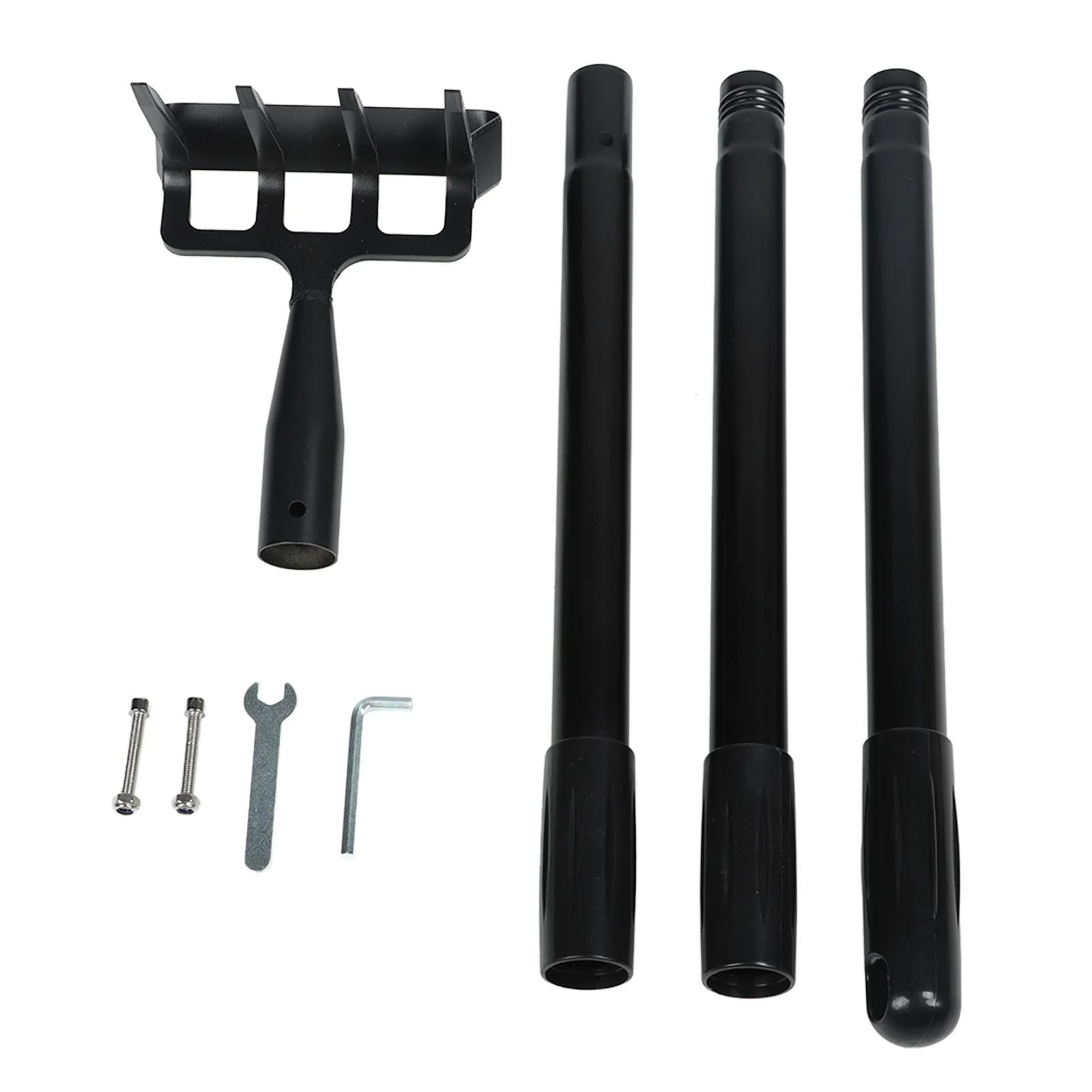 Garden Cultivator Rake Weeding Rake Adjustable Length Stainless Steel Ergonomic Handle Hand Rake Garden Tool for Cultivating Loosening 3 Sections