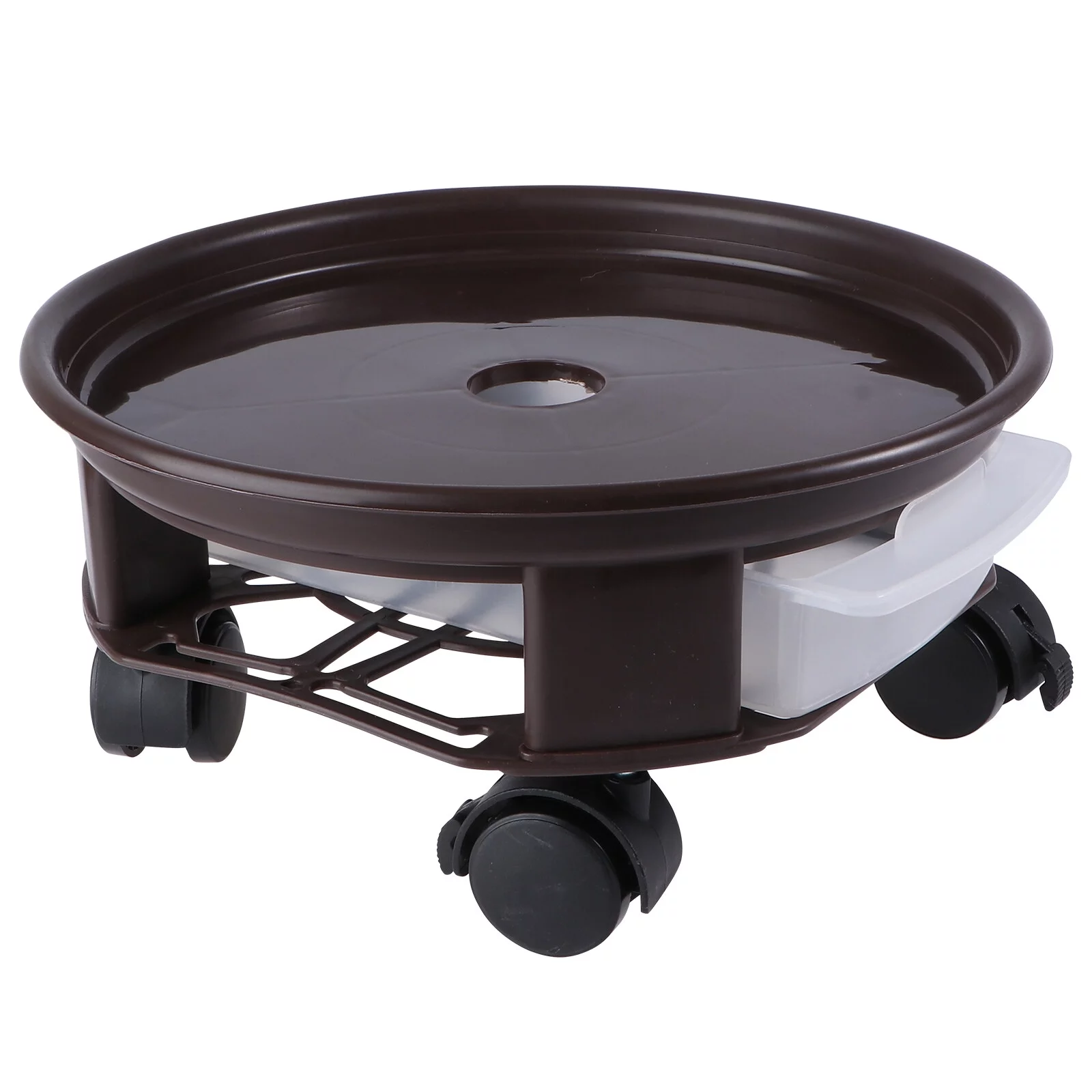 Guichaokj 1Pc Movable Flowerpot Stand Plastic Flowerpot Tray Drawer Type Plant Pot Tray