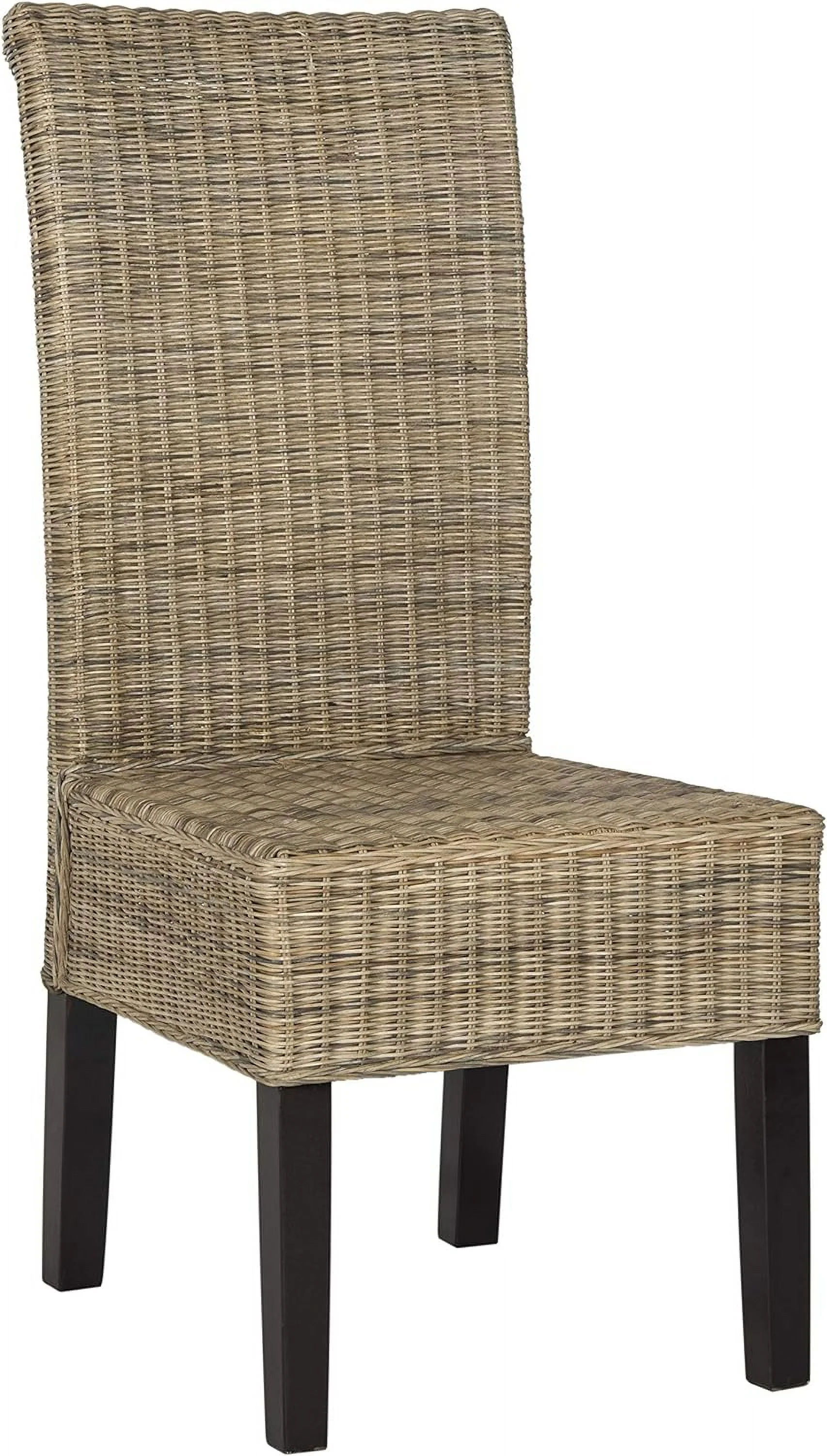 Home Collection Arjun Grey Wicker 18-Inch Dining Chair (Set Of 2)