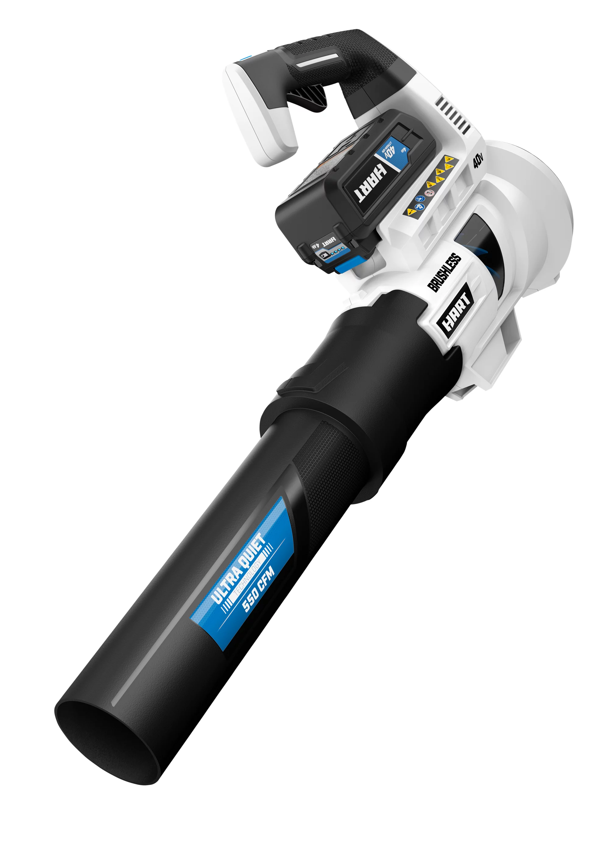 HART 40V Brushless 15-inch String Trimmer & Brushless Turbo Fan Combo Blower Kit