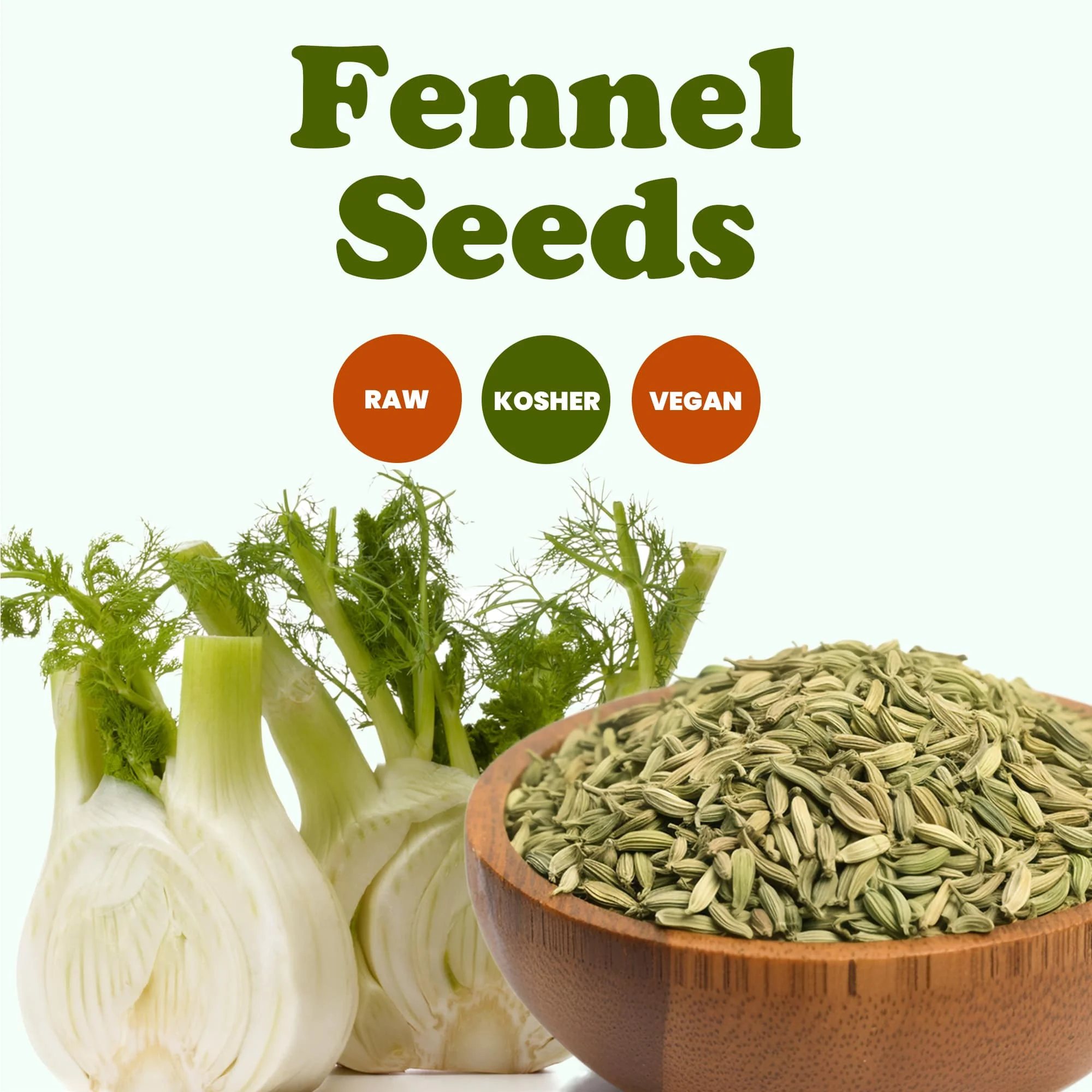 Food to Live, Fennel Seeds, Non-GMO Verified, 1 Pound, Raw