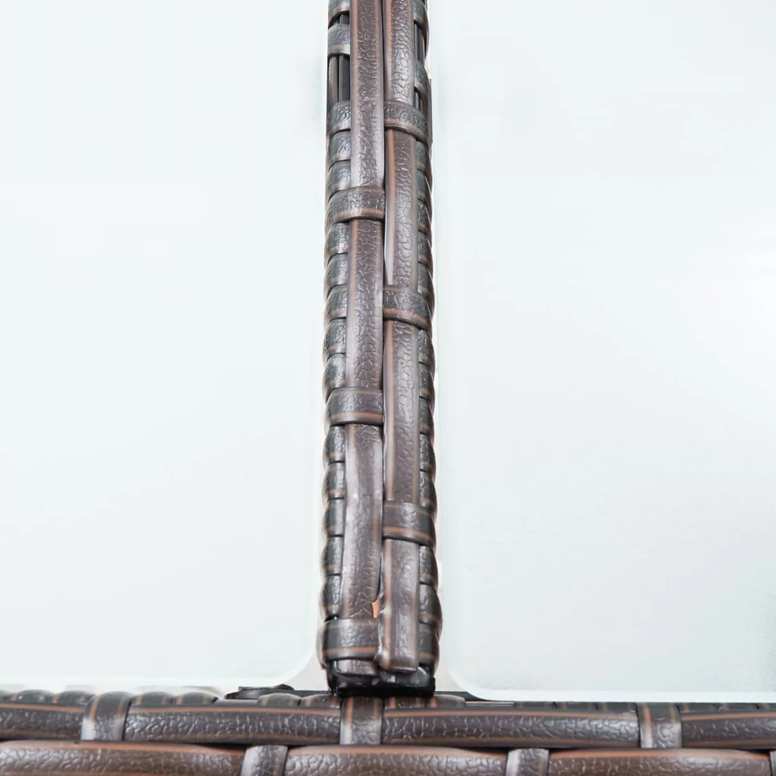 moobody 7 Piece Patio Bar Set Tempered Glass Tabletop Bar Table and 6 Bar Stool Chair with Footrest Brown Poly Rattan for Patio, Balcony, Garden, Backyard, Outdoor Furniture