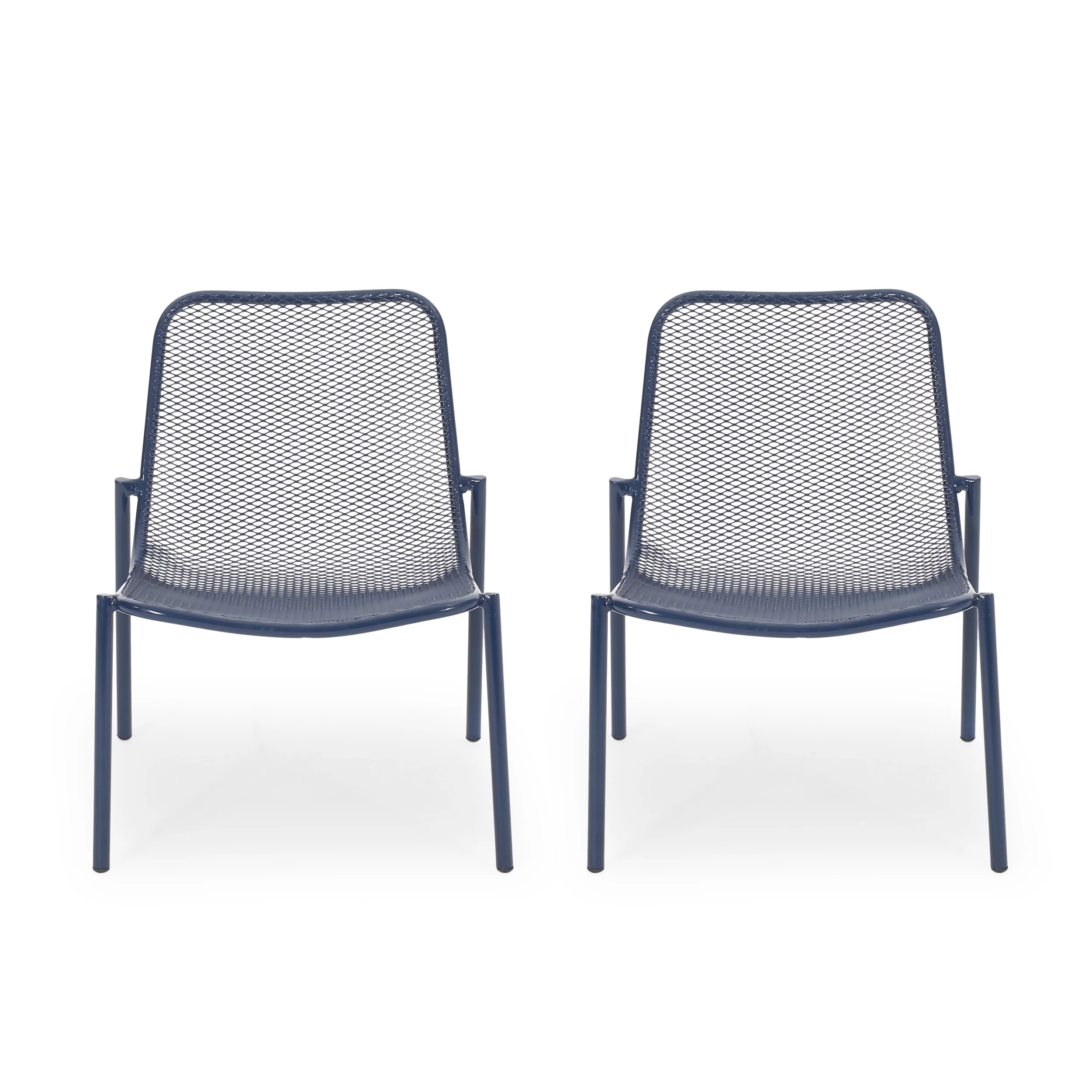 CoSoTower 2 Piece Outdoor Chairs, Iron Chairs, Patio Bistro Chair Set of 2 for Garden, Backyard