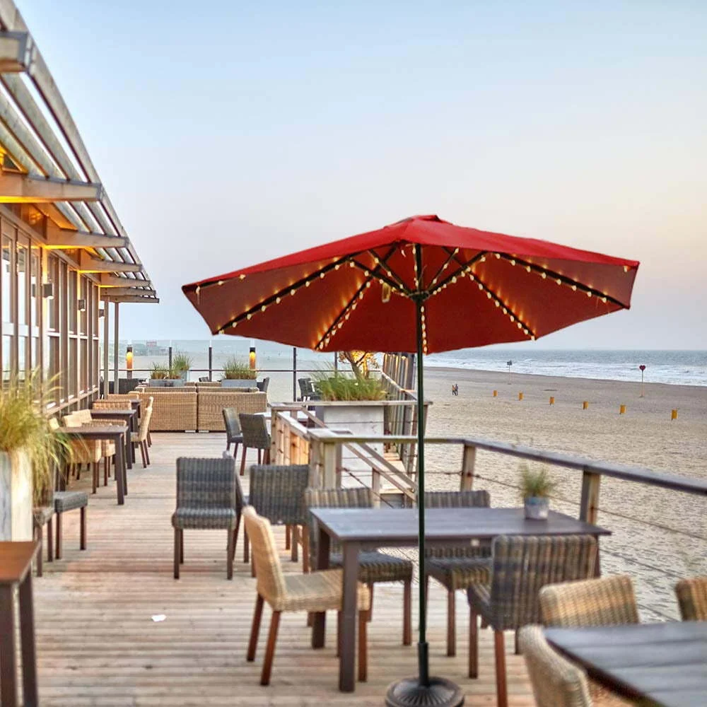 Patio Umbrella Lights Outdoor Strings Lights 104 LEDs 8 Lighting Modes Remote