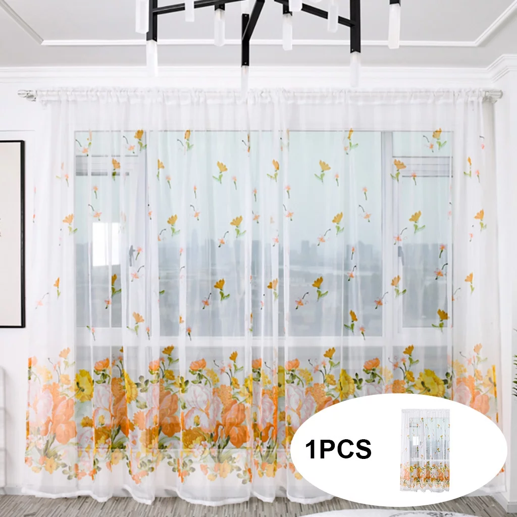 Trees Sheer Curtain Tulle Window Treatment Voile Drape Valance Fabric ening Curtains Curtains for Bedroom 84 Inches Length Thick Sheer Curtains Basics Curtain Shower Curtain Curtain 100 Percent