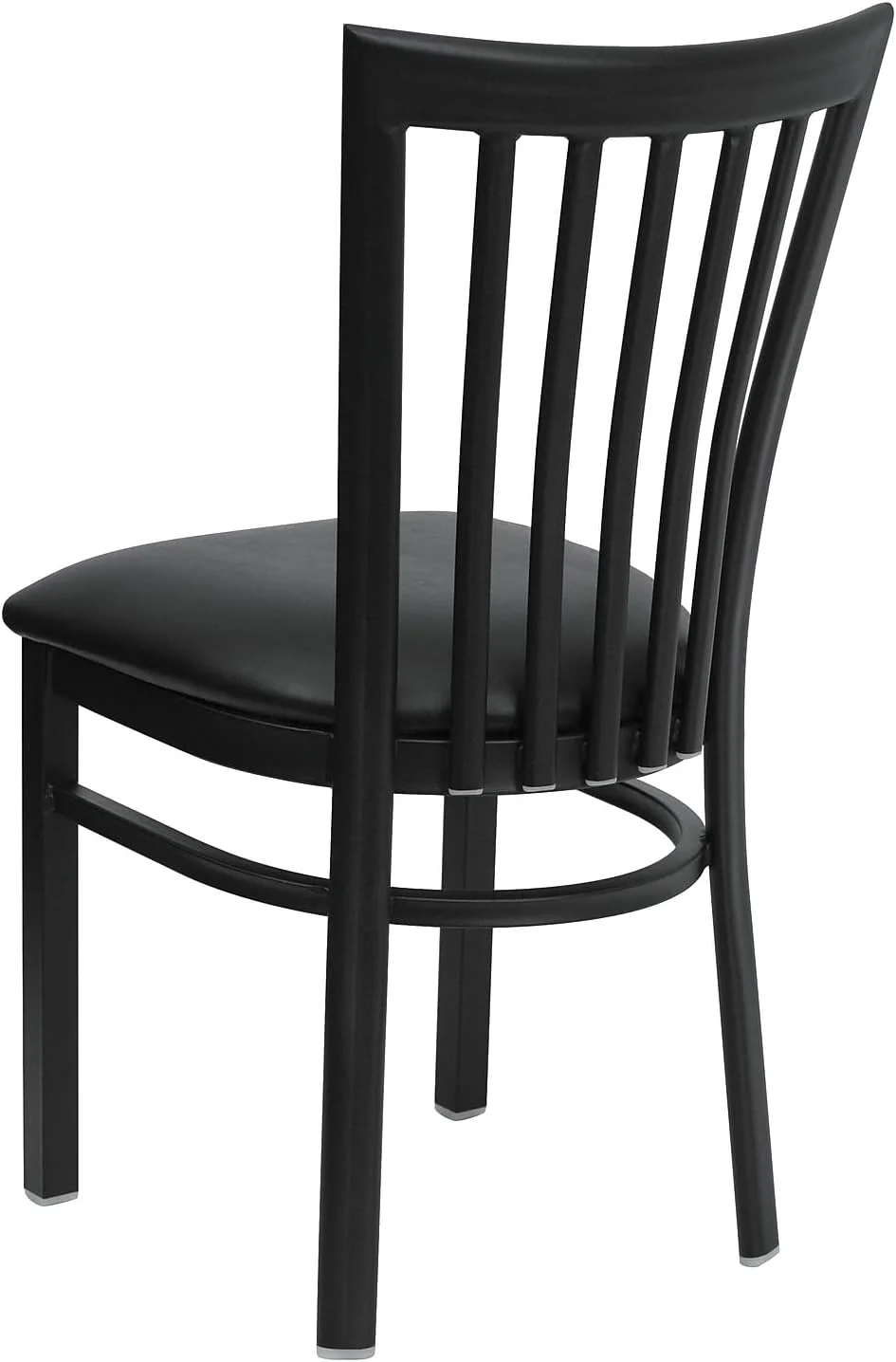 OUWI 2 Pack HERCULES Series Black School House Back Metal Restaurant Chair - Black Vinyl Seat