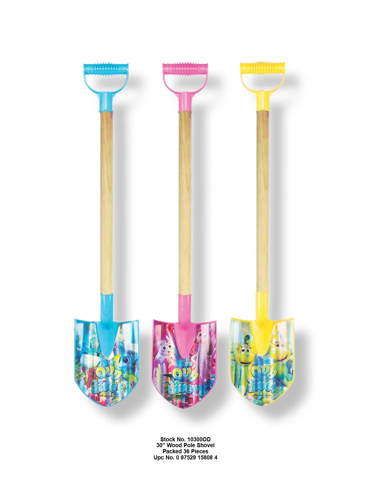 10300OD- BEACH SHOVEL WITH CHARACTERS