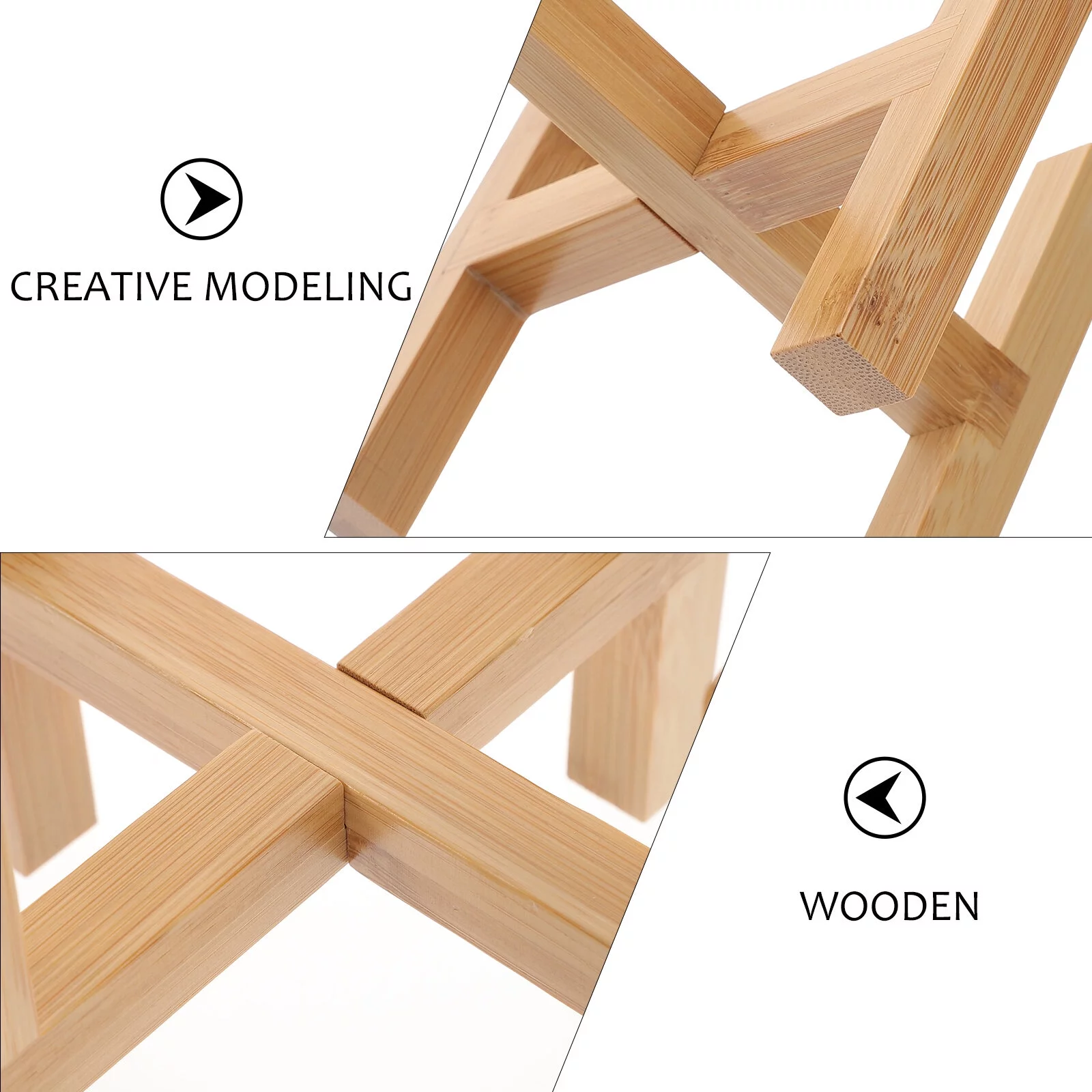 Qumonin Mid Century Plant Stand for Indoor Plants Wooden Pot Holder Rack Khaki