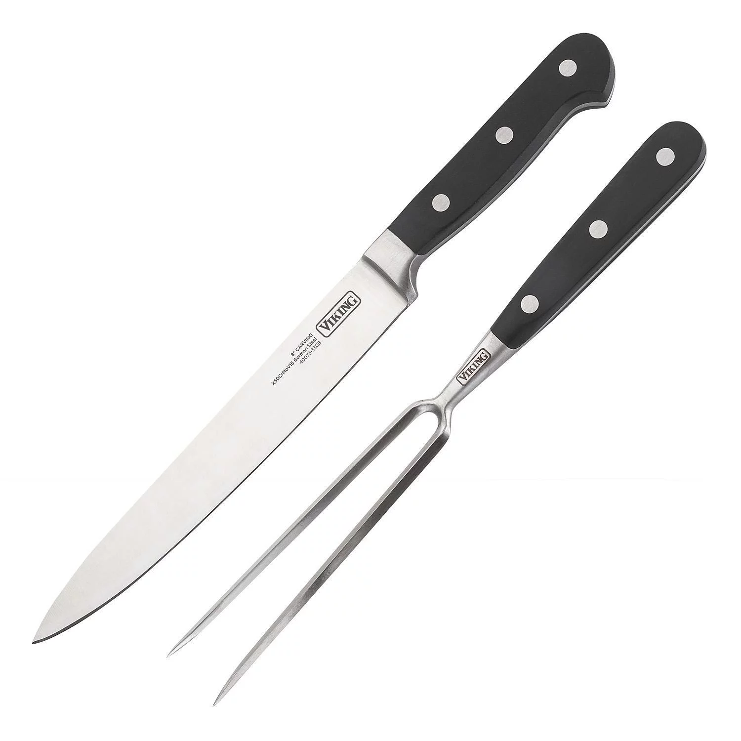 Viking 3-Ply Clad Stainless Steel Roaster with Rack and 2pc Carving Set