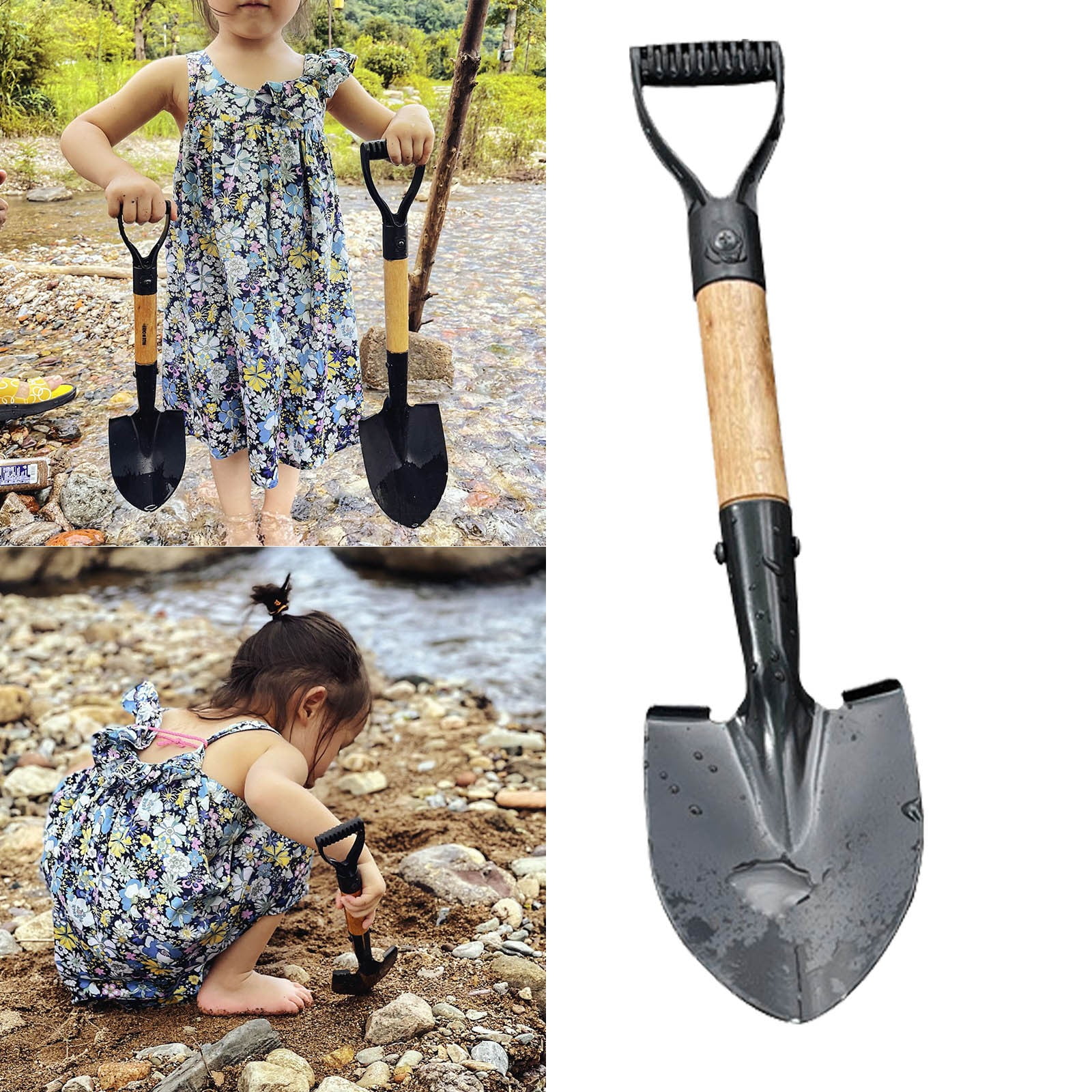 Bnnlsa Trim Tool Anti Bend Garden Anti Slip Steel Anti Oversized Garden Hand Shovel Digging Rock/Heavy Soil Comfort Grip